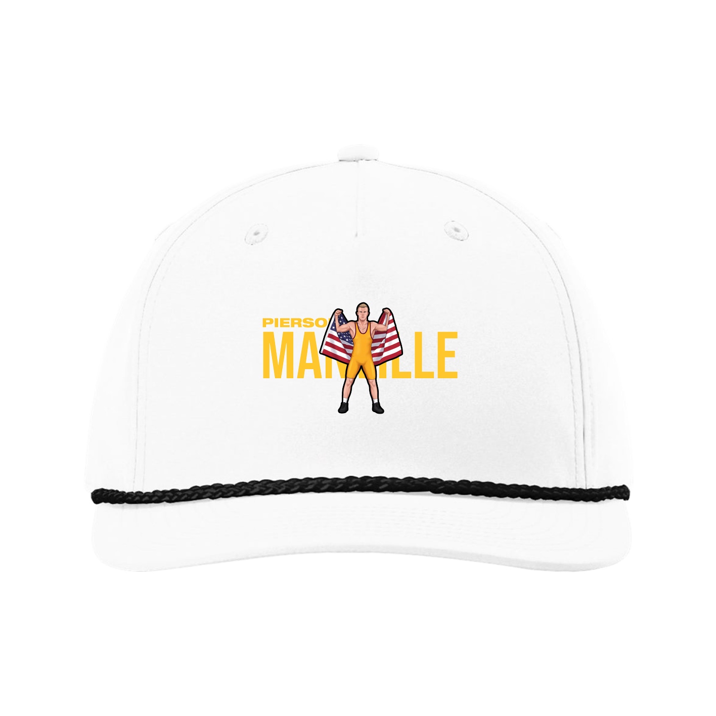 Five-Panel Classic Rope Cap — Player Name in White