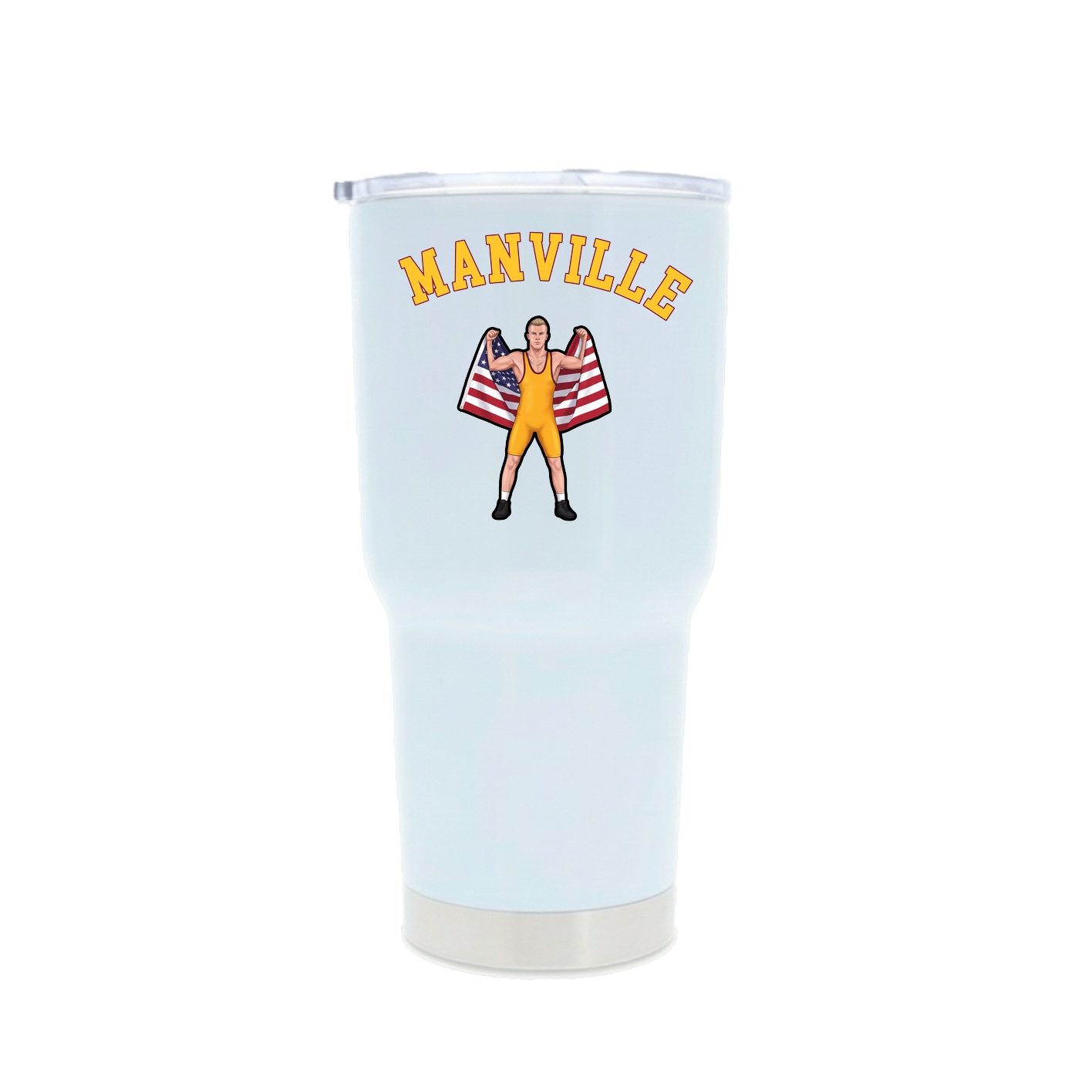 30oz Stainless Steel Tumbler — Shirsey Arch in White