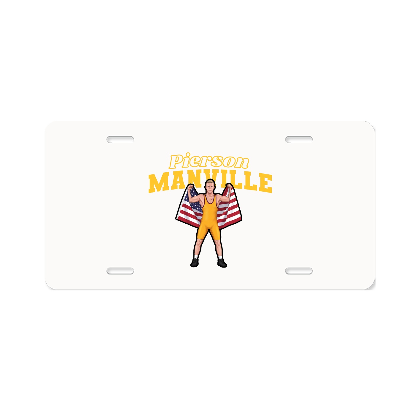 License Plate — Name Arch in Classic
