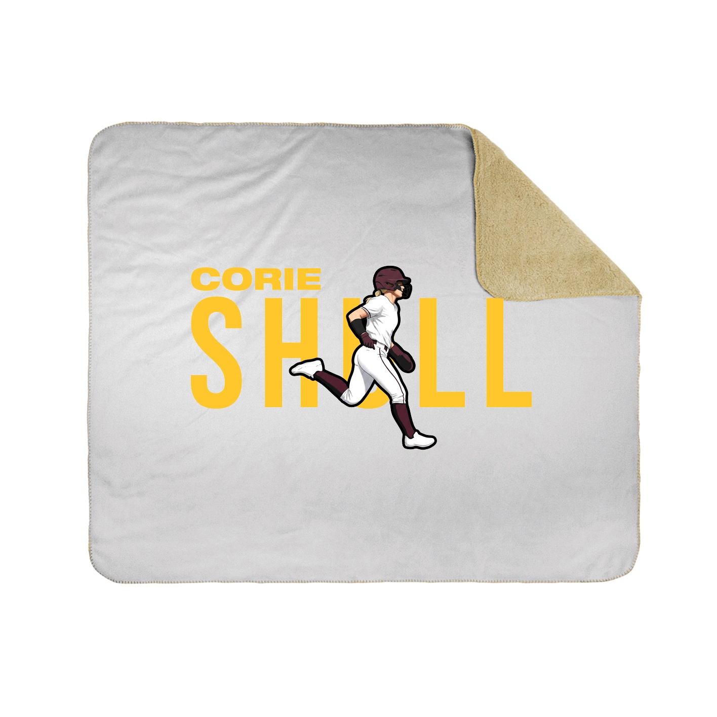 Throw Blanket — Player Name in White