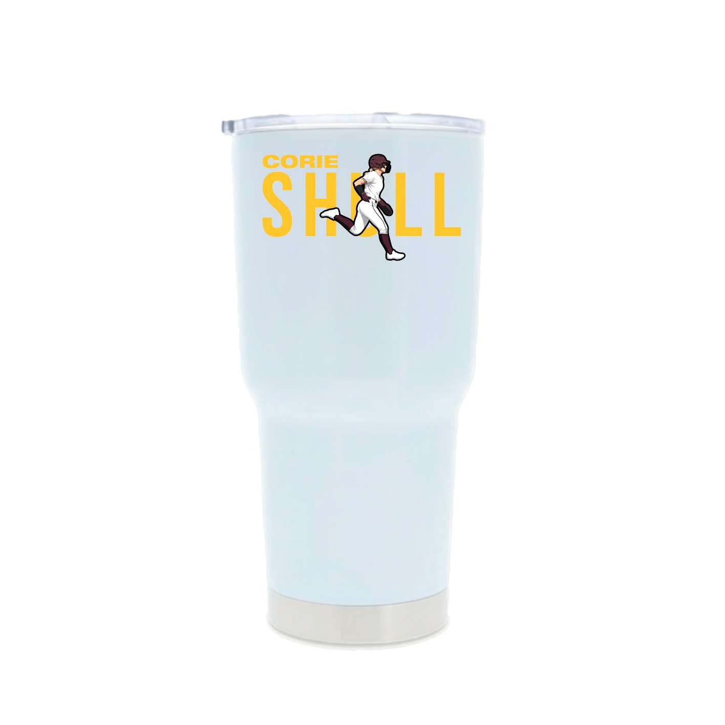 30oz Stainless Steel Tumbler — Player Name in White