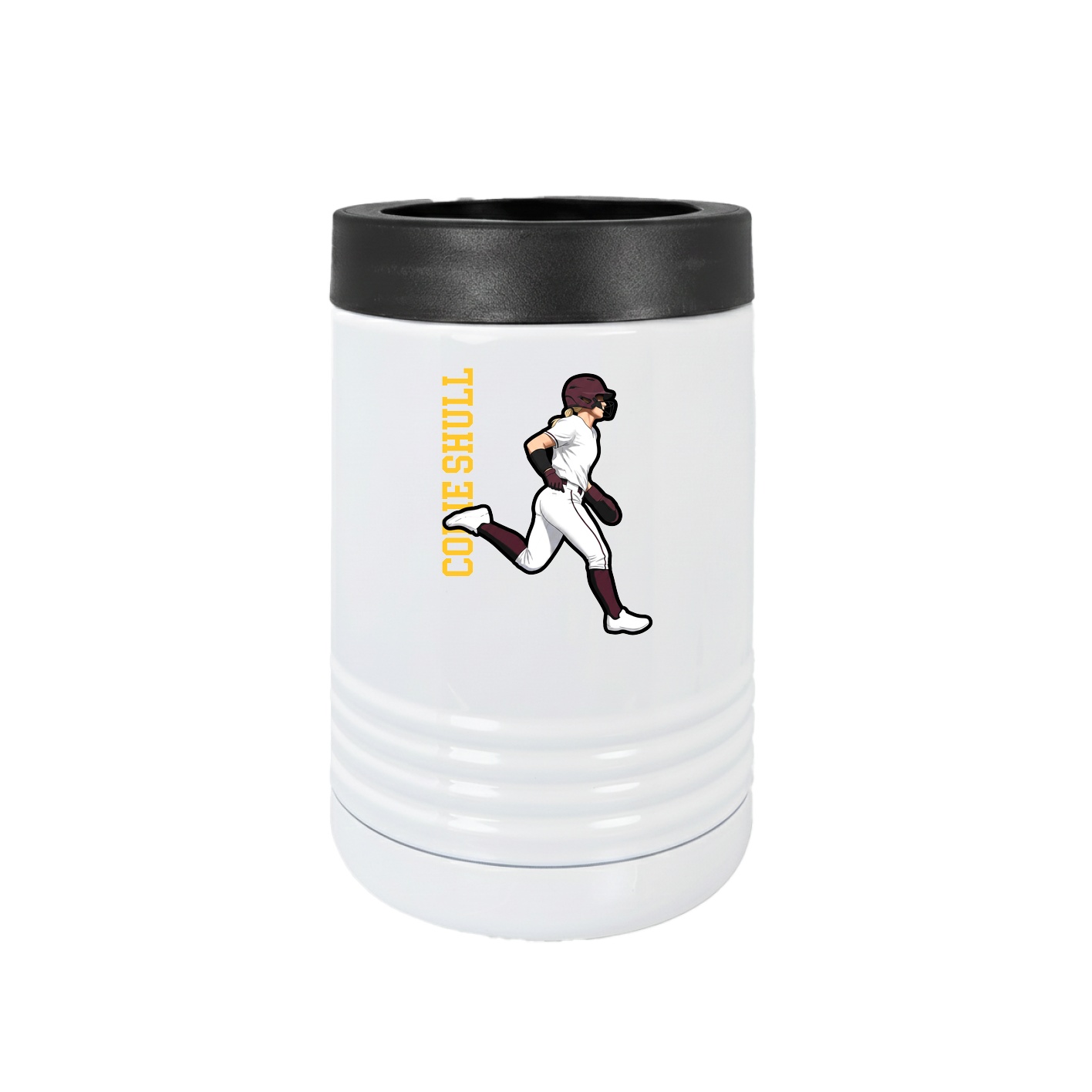 Beverage Holder — Name Vertical in White