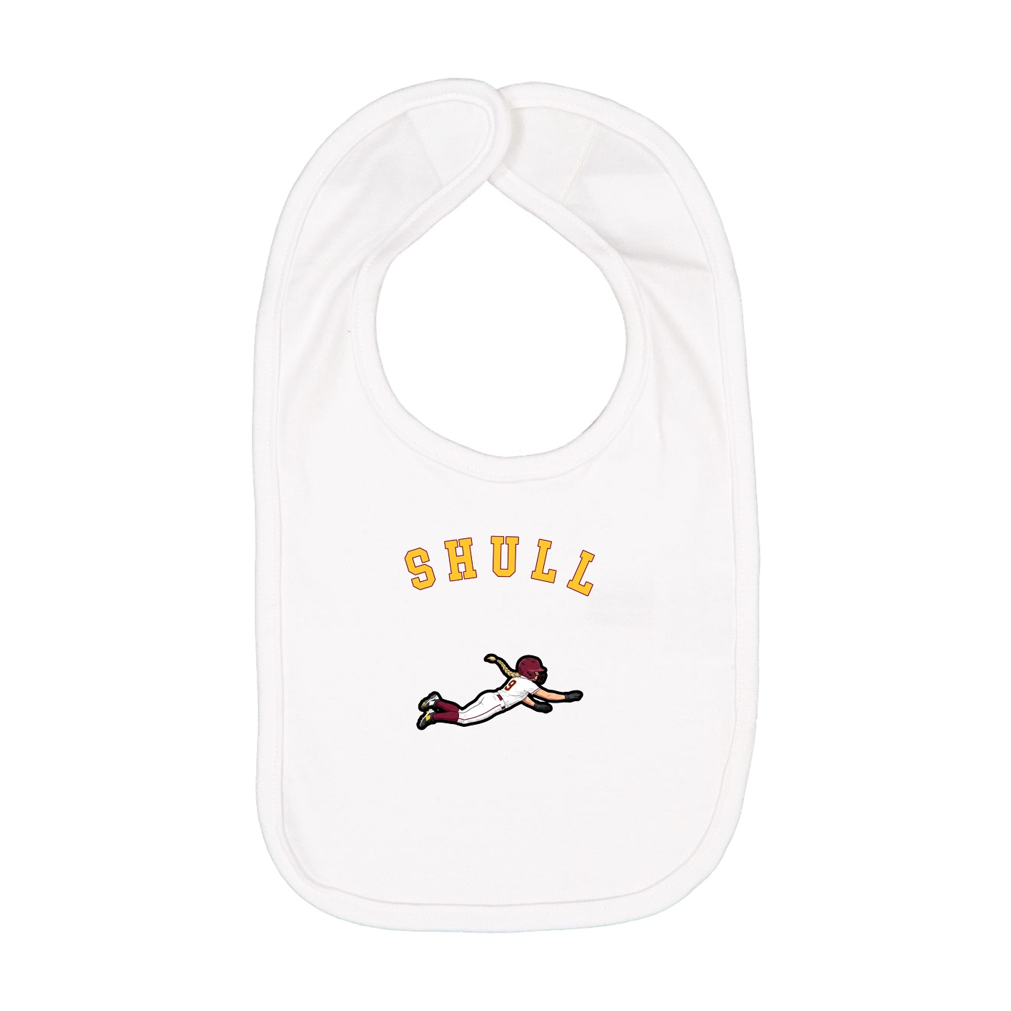 Infant Bib — Shirsey Arch in White