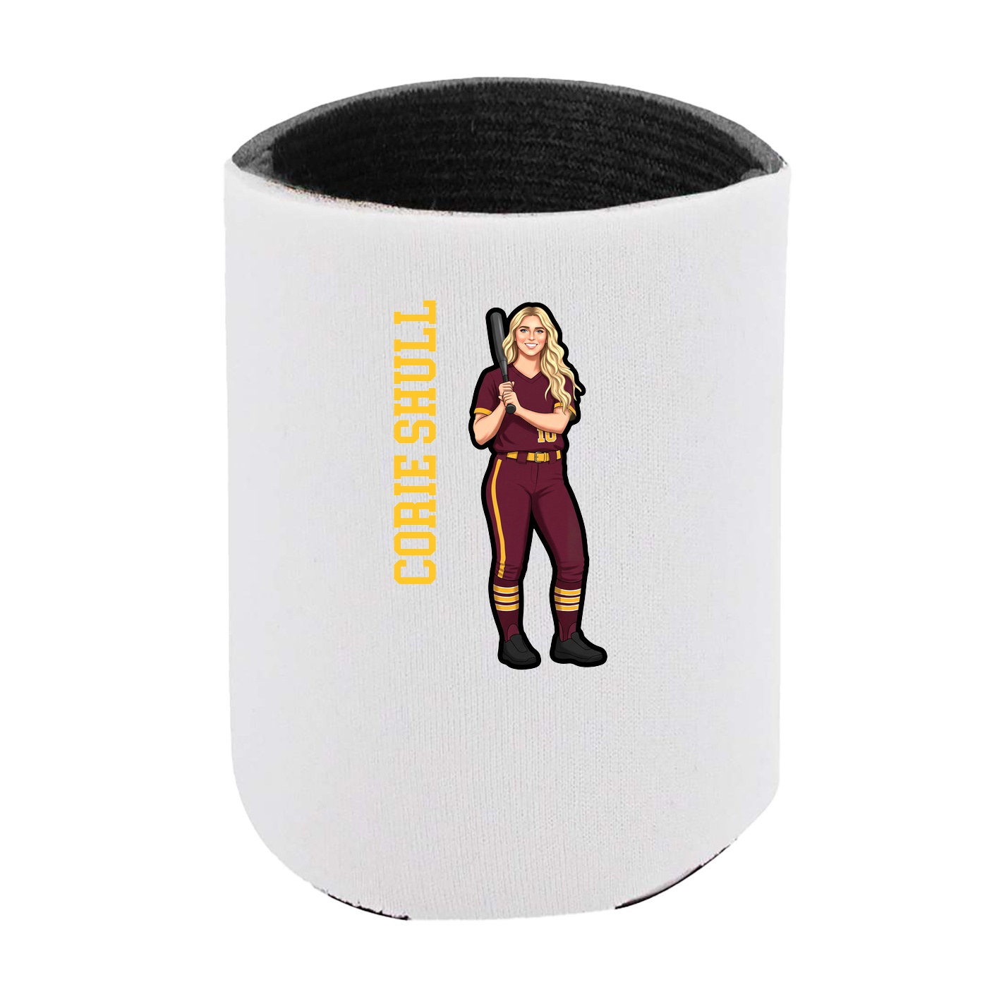 Can Holder — Name Vertical in White