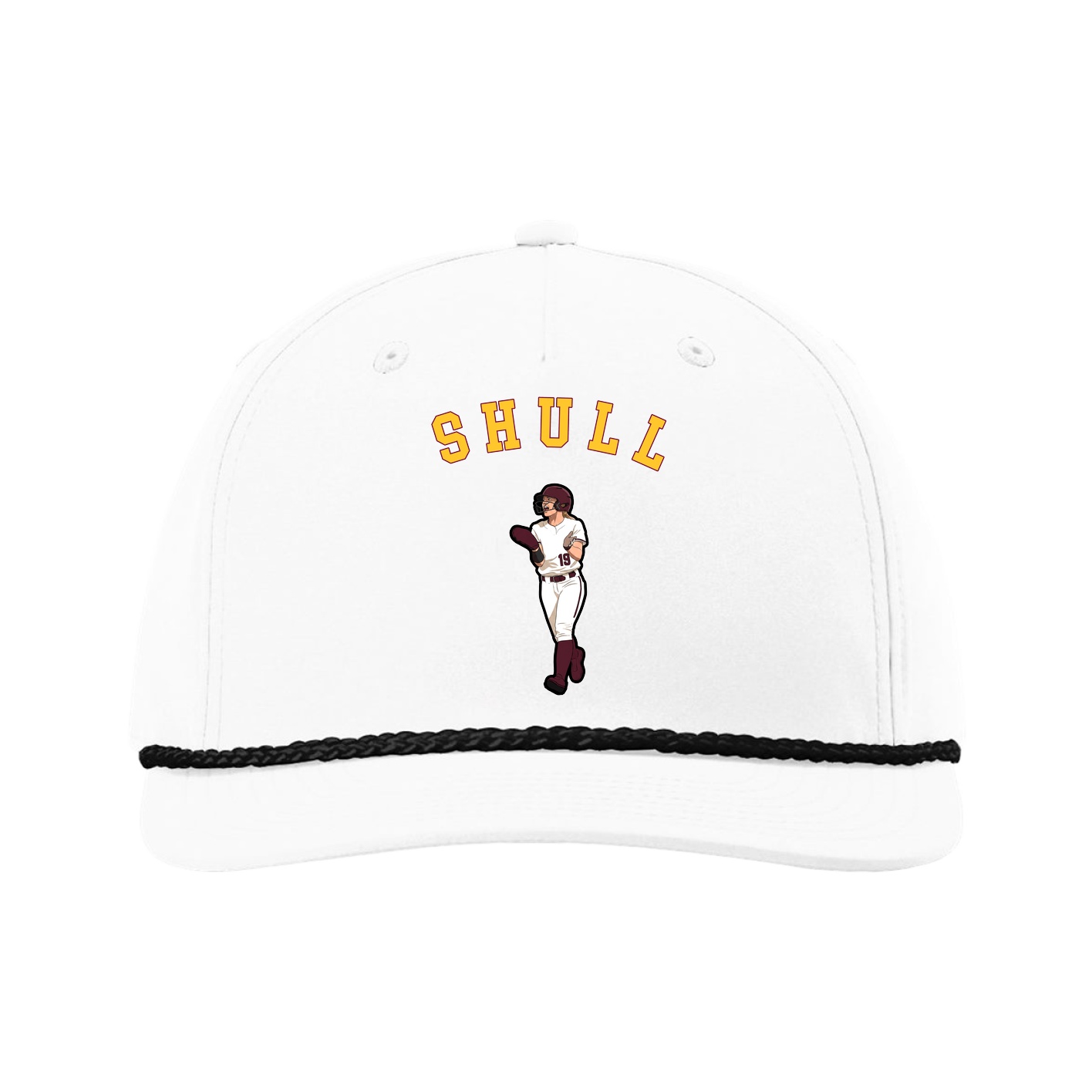 Five-Panel Classic Rope Cap — Shirsey Arch in White
