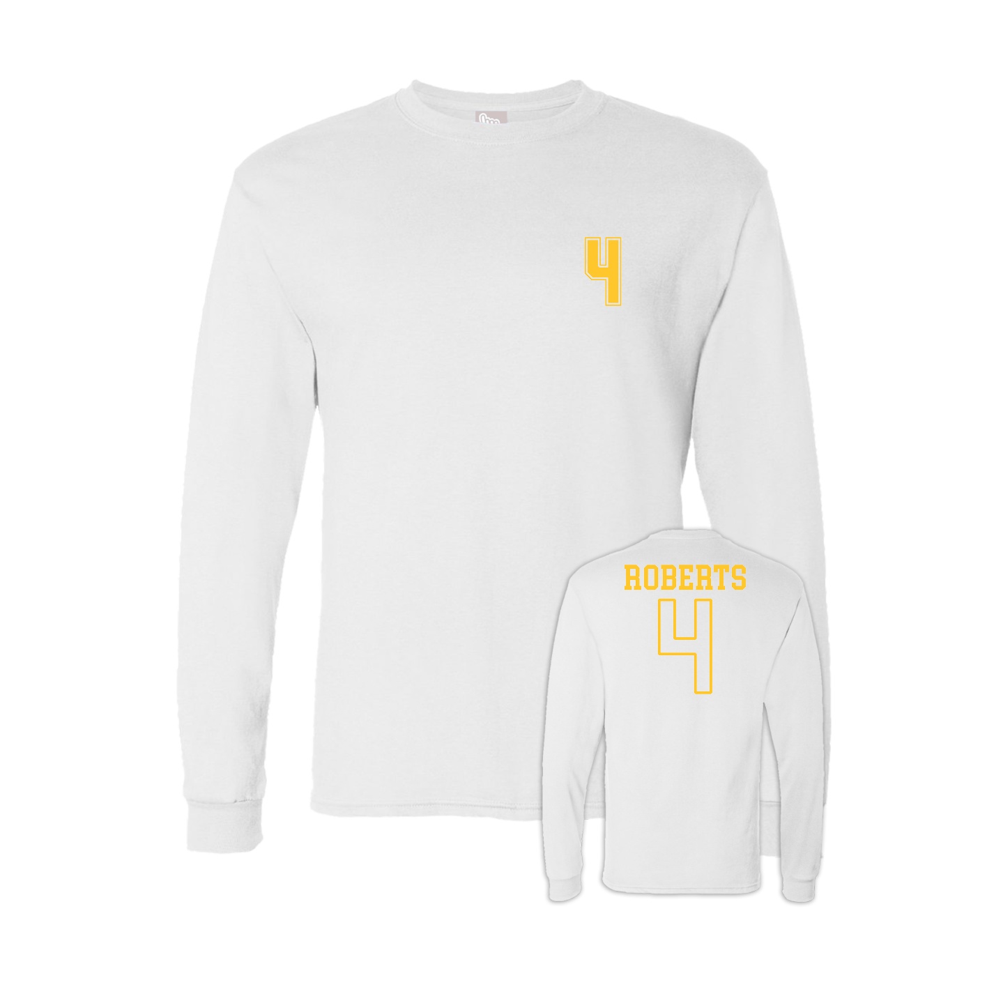 Long Sleeve Tee — Chest Back in White