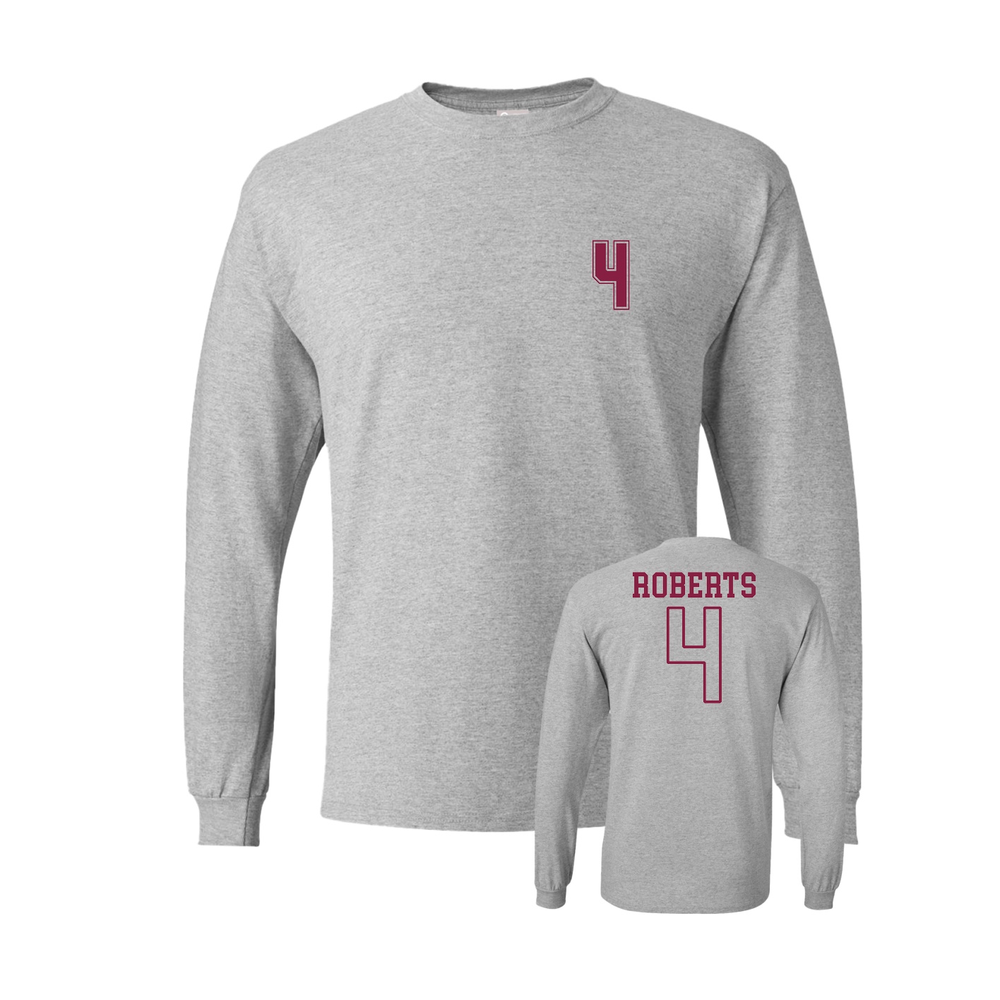 Long Sleeve Tee — Chest Back in Grey