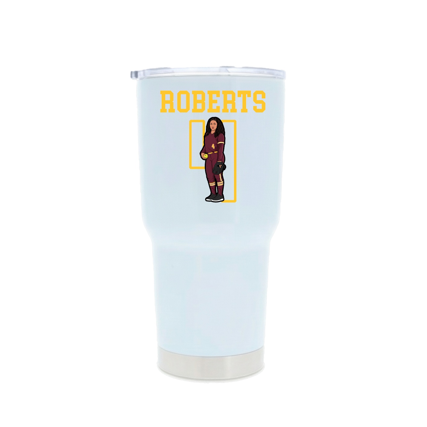 30oz Stainless Steel Tumbler — Shirsey in White