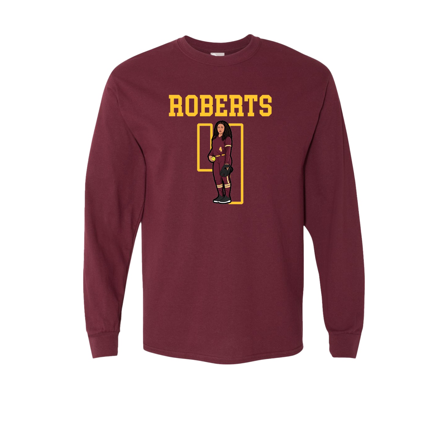 Long Sleeve Tee — Shirsey in Maroon