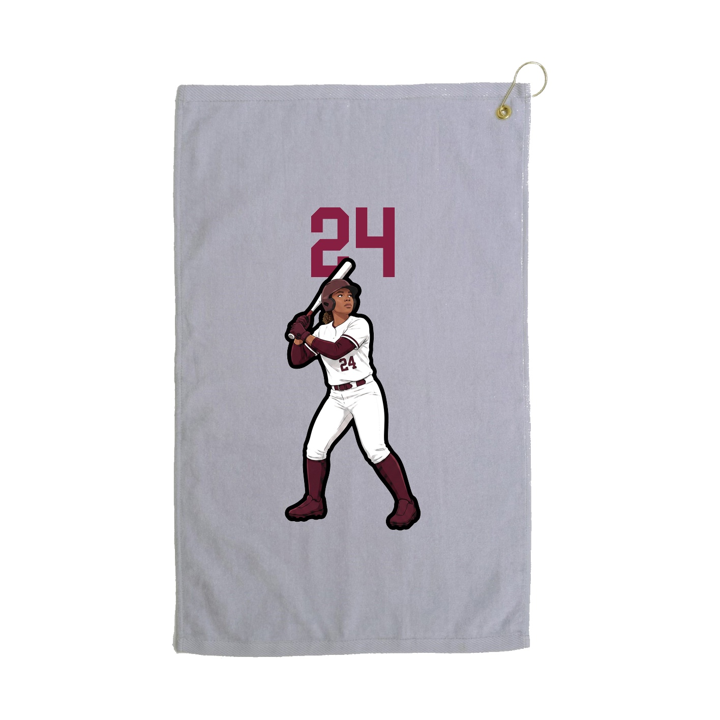 Golf Towel — Number Top in Grey
