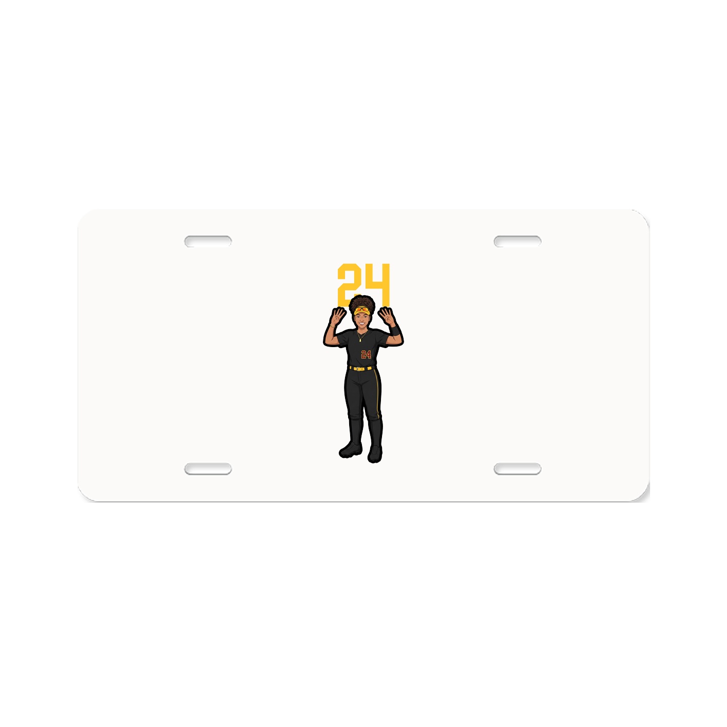 License Plate — Number Top in Classic