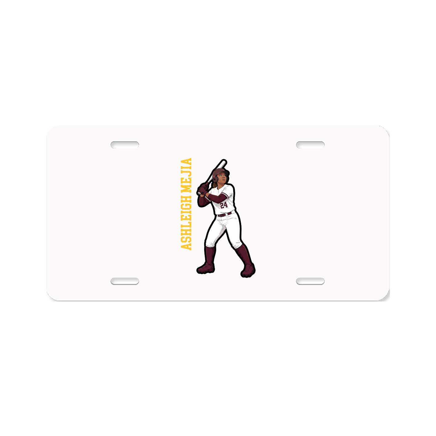 License Plate — Name Vertical in Classic