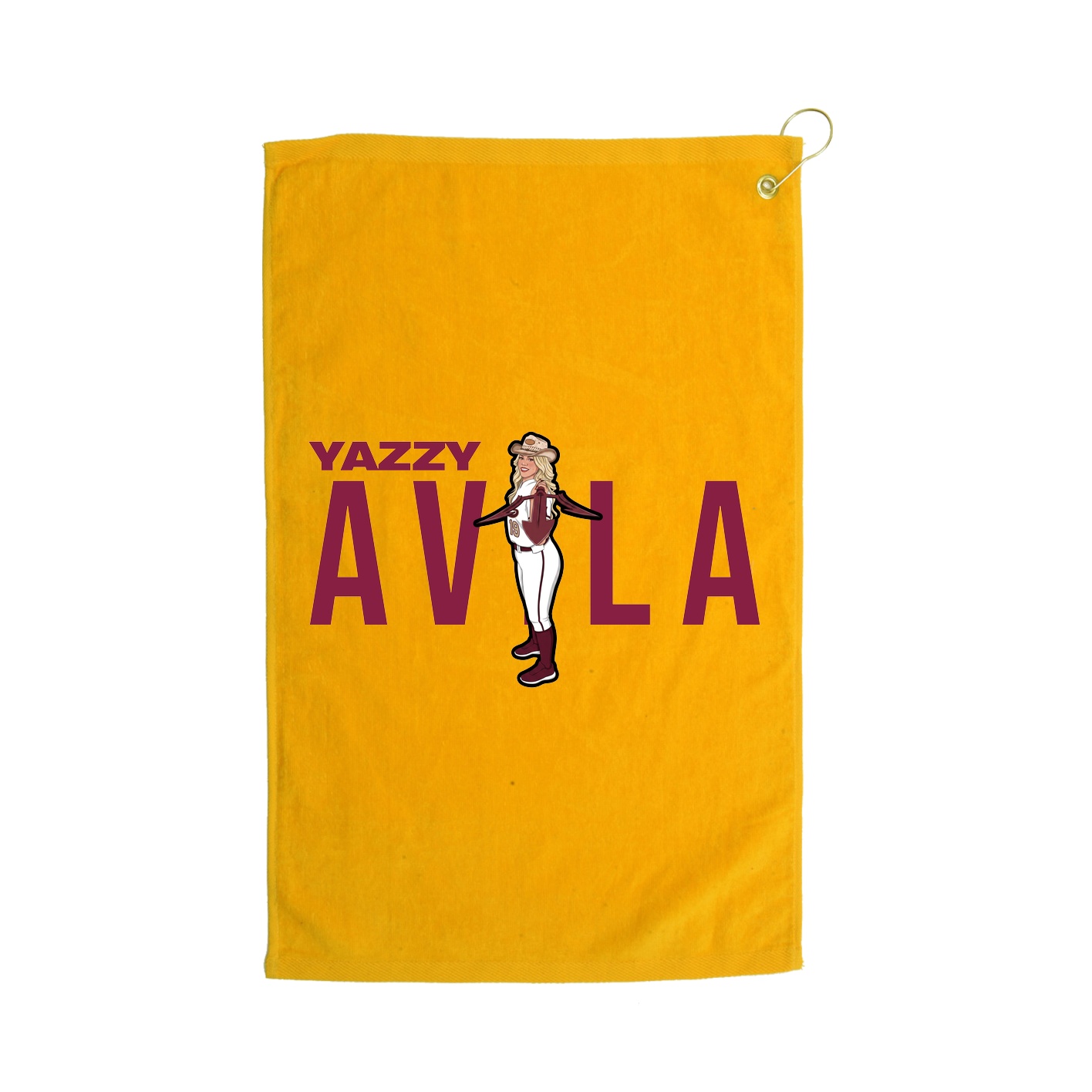 Golf Towel — Player Name in Gold