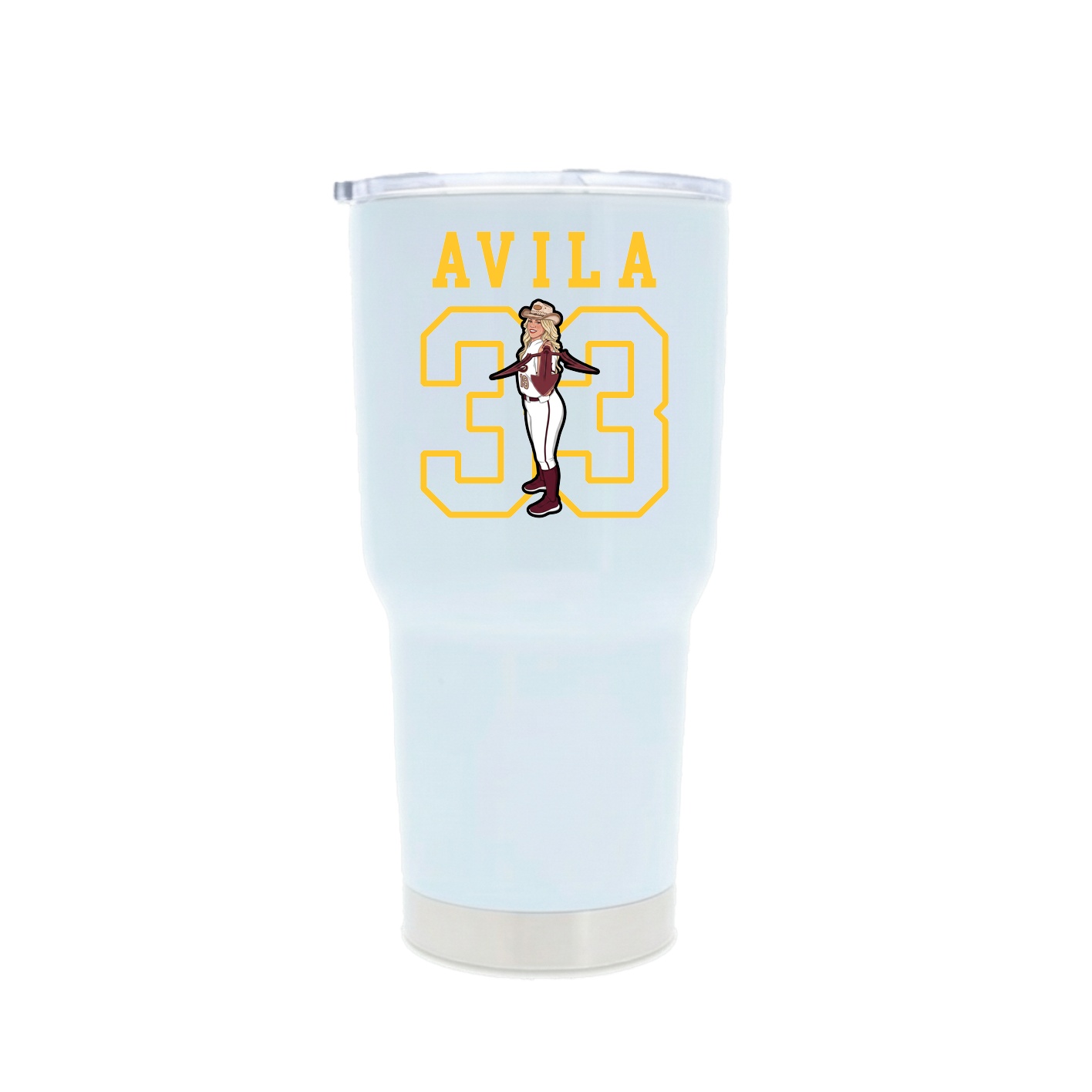 30oz Stainless Steel Tumbler — Shirsey in White
