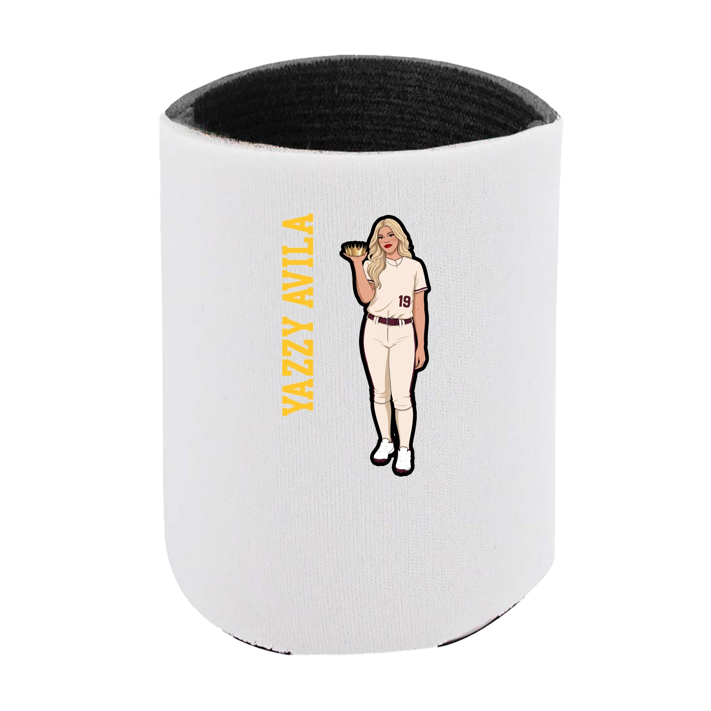 Can Holder — Name Vertical in White