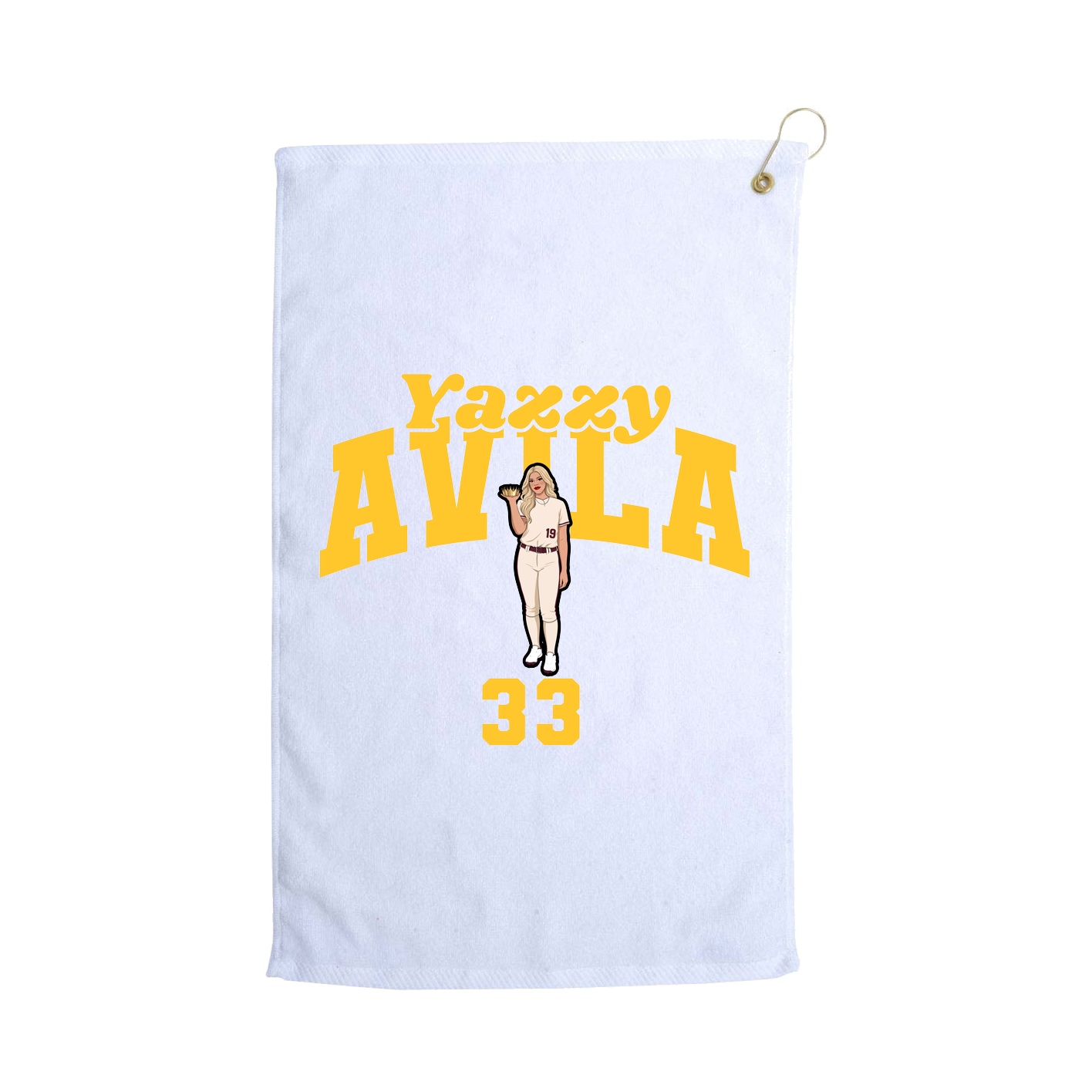 Golf Towel — Signature Arch in White