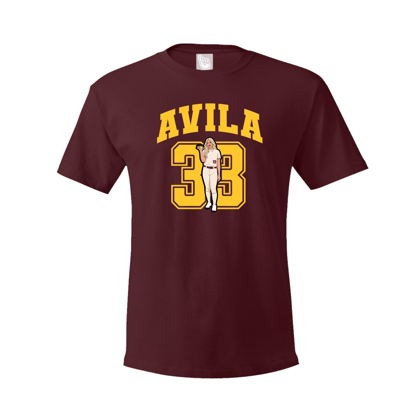 Tee — Number in Maroon