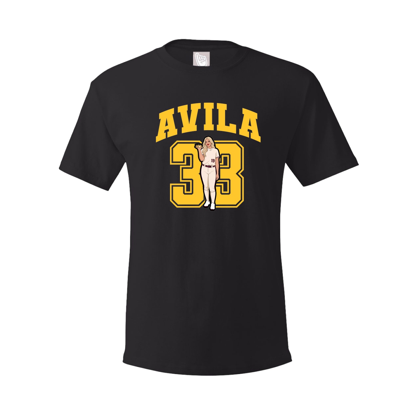 Youth Tee — Number in Black