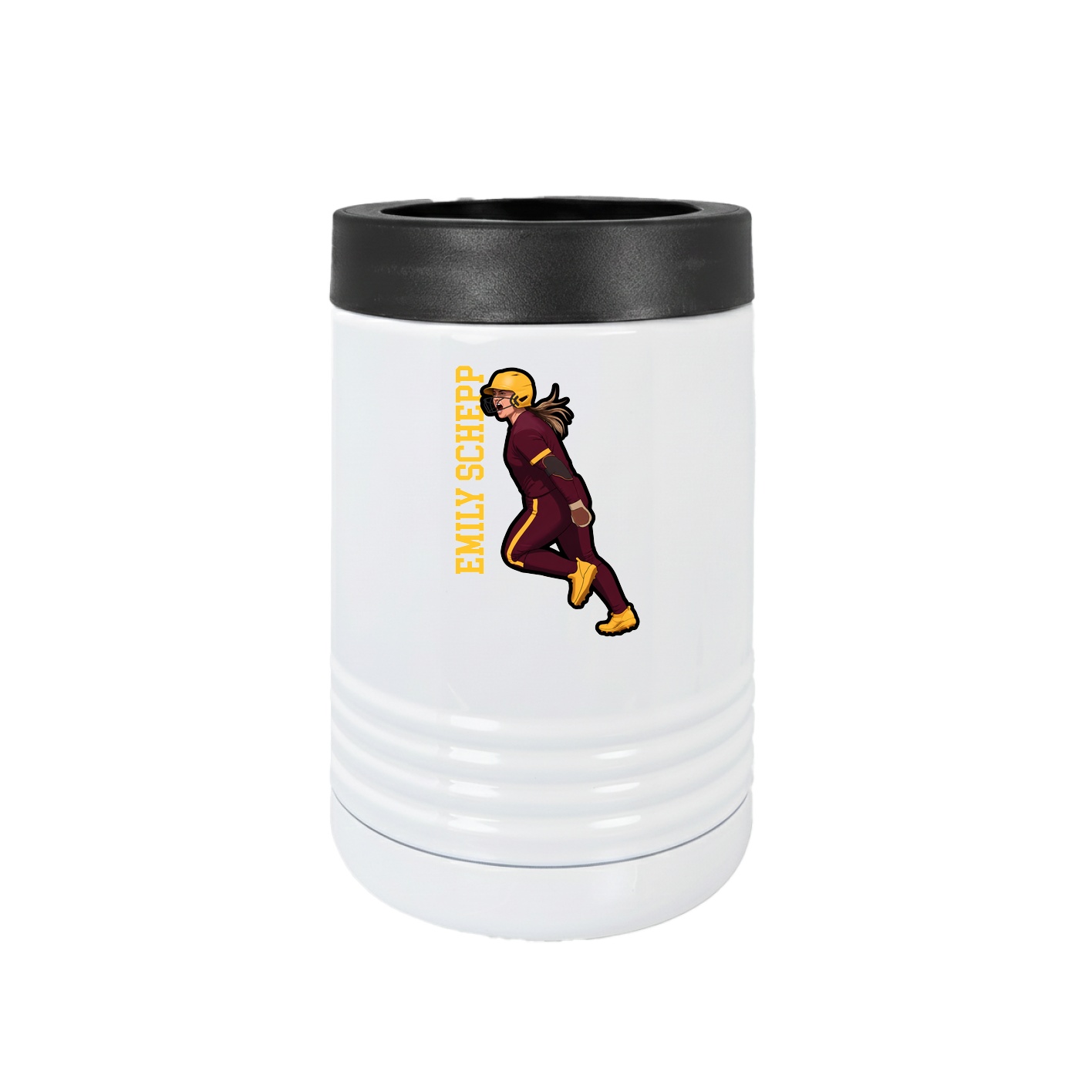 Beverage Holder — Name Vertical in White