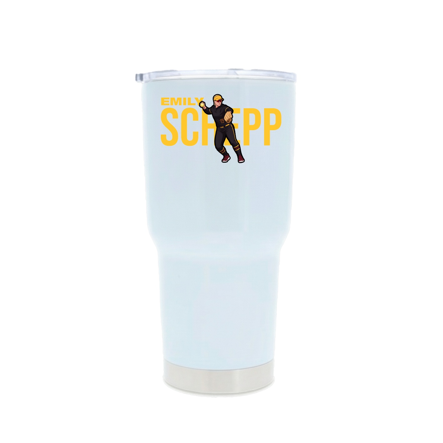 30oz Stainless Steel Tumbler — Player Name in White