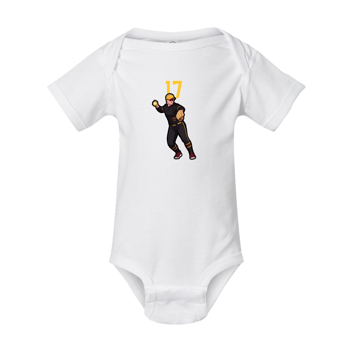 Baby Onesie — Number Top in White