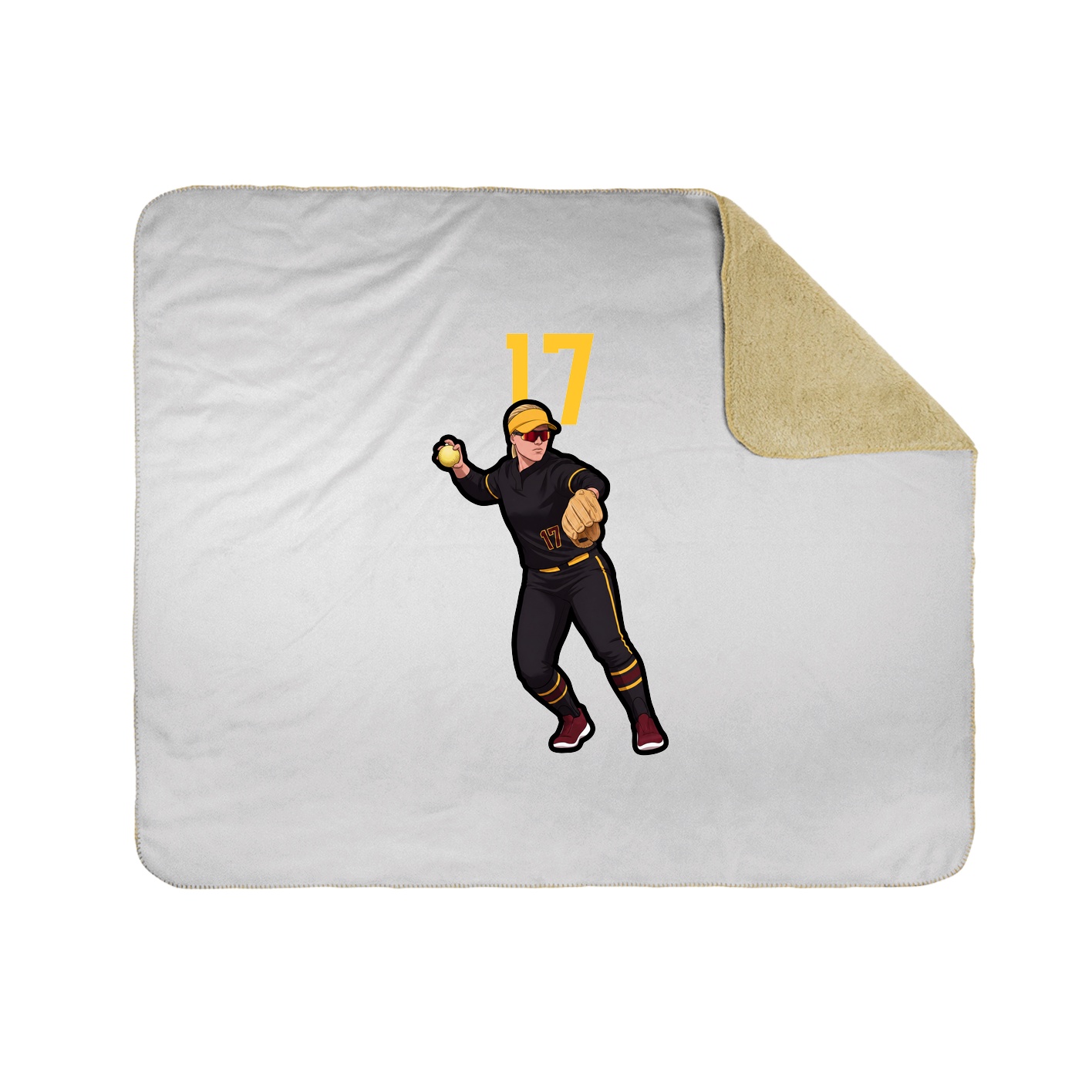 Throw Blanket — Number Top in White