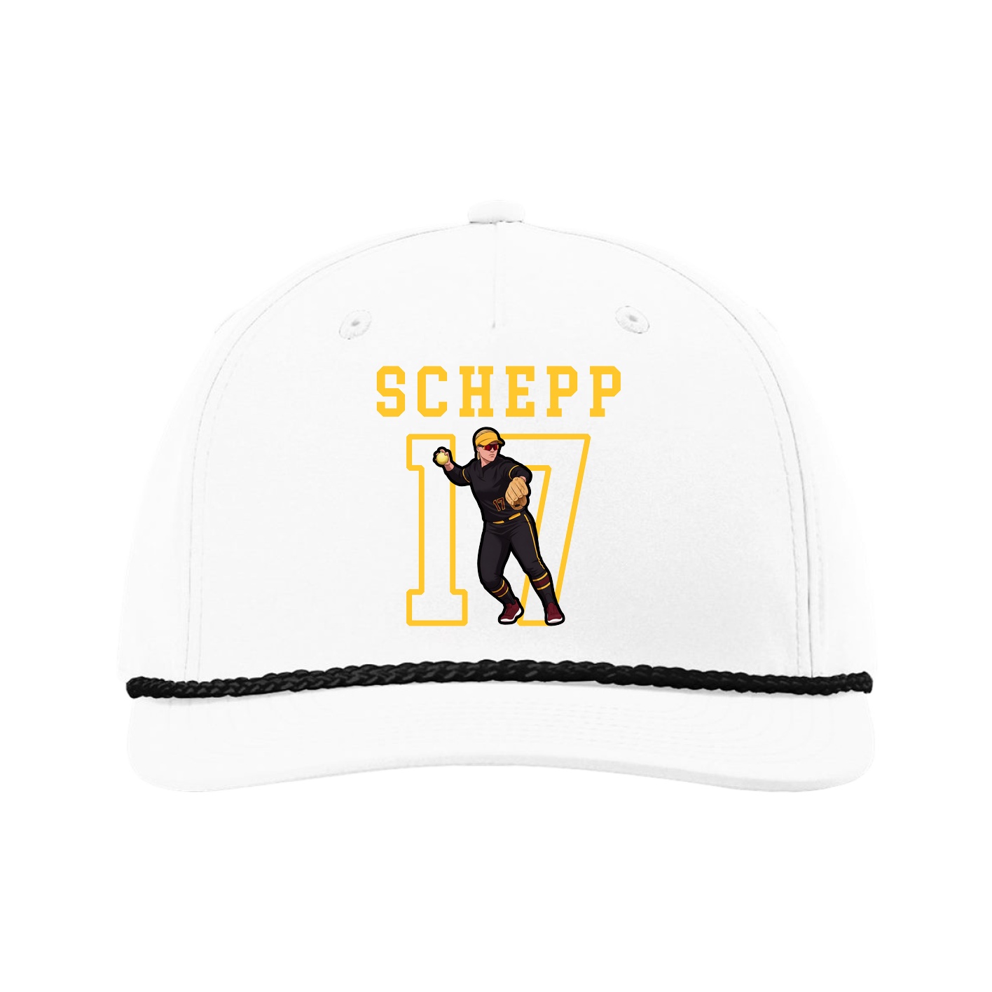 Five-Panel Classic Rope Cap — Shirsey in White