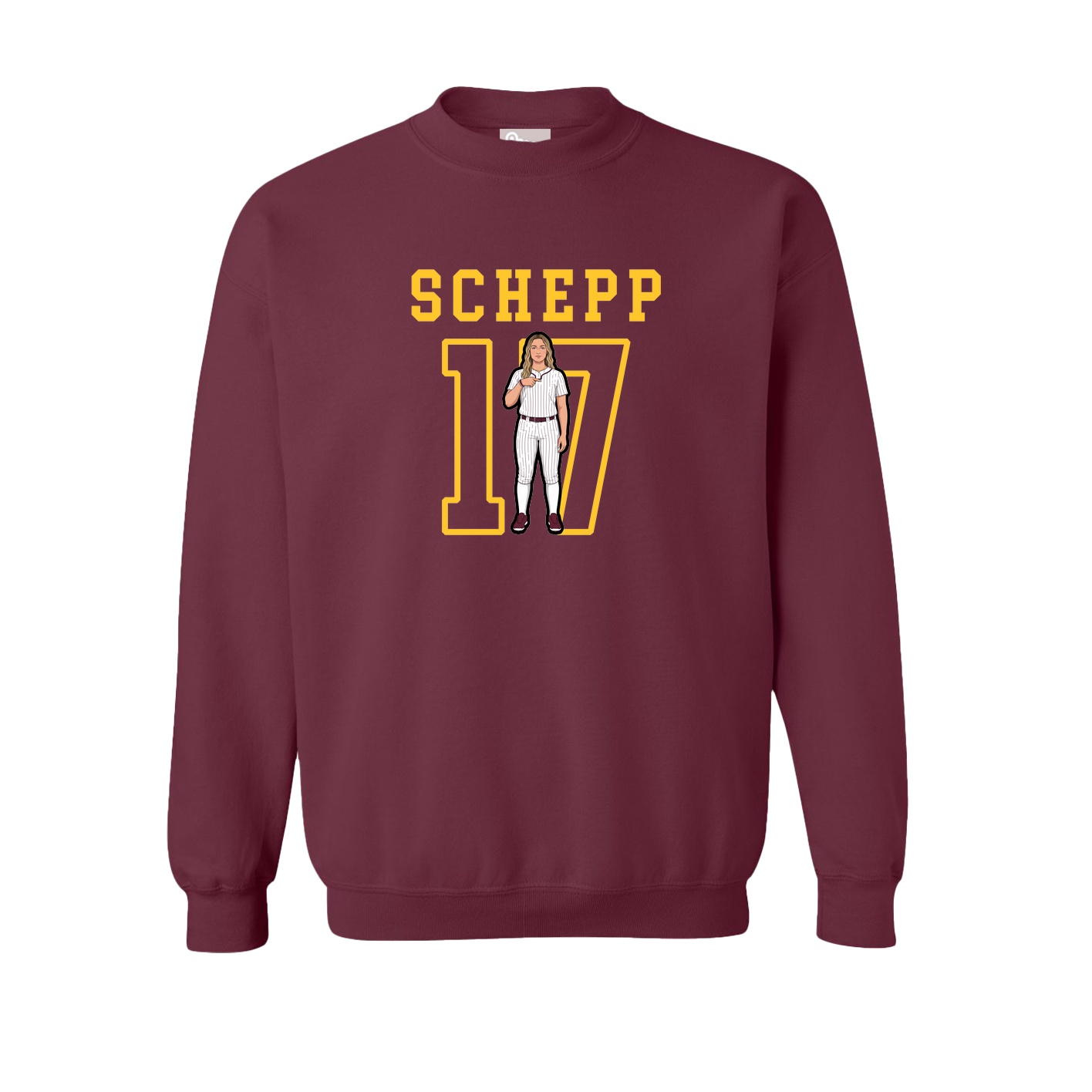 Fleece Crew — Shirsey in Maroon