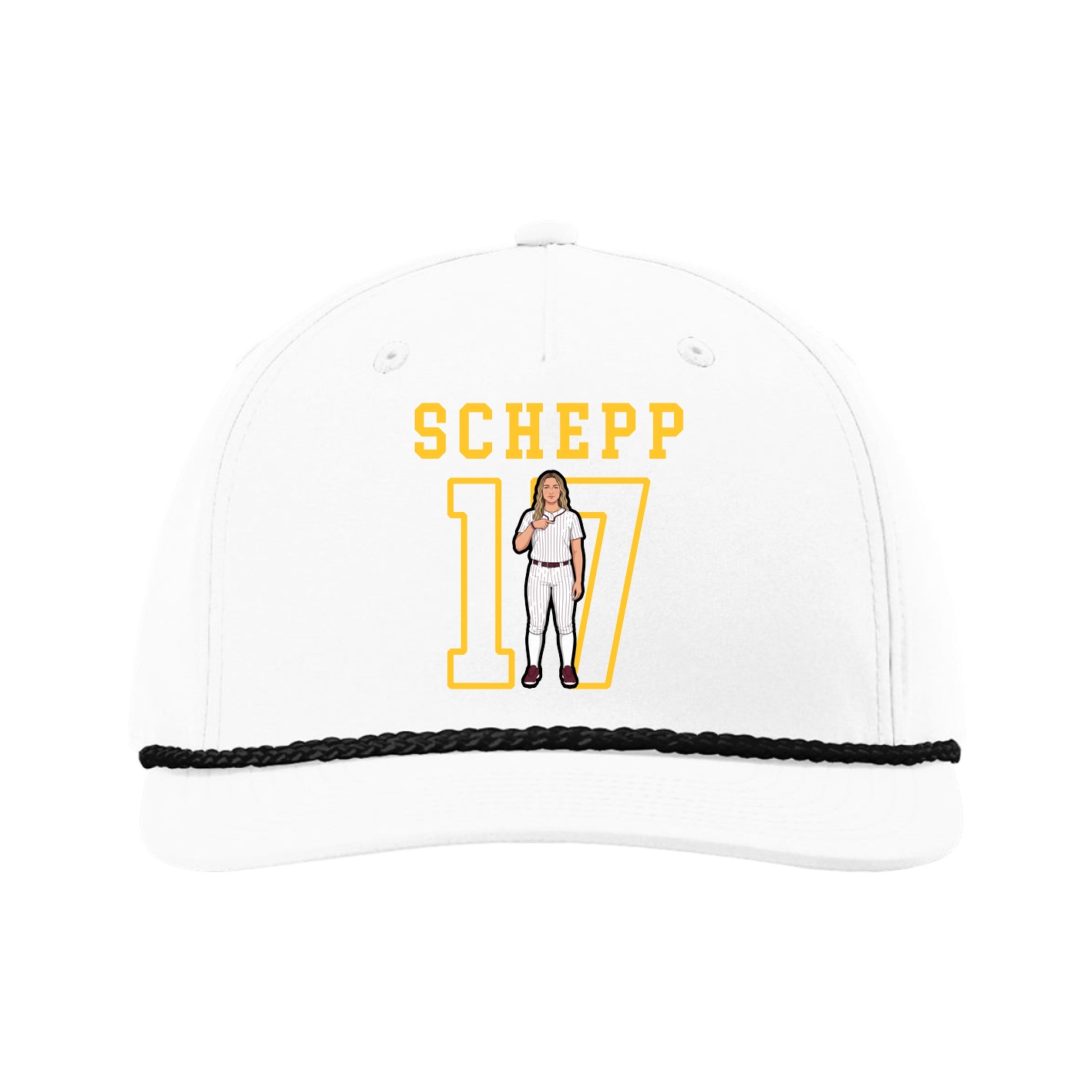 Five-Panel Classic Rope Cap — Shirsey in White