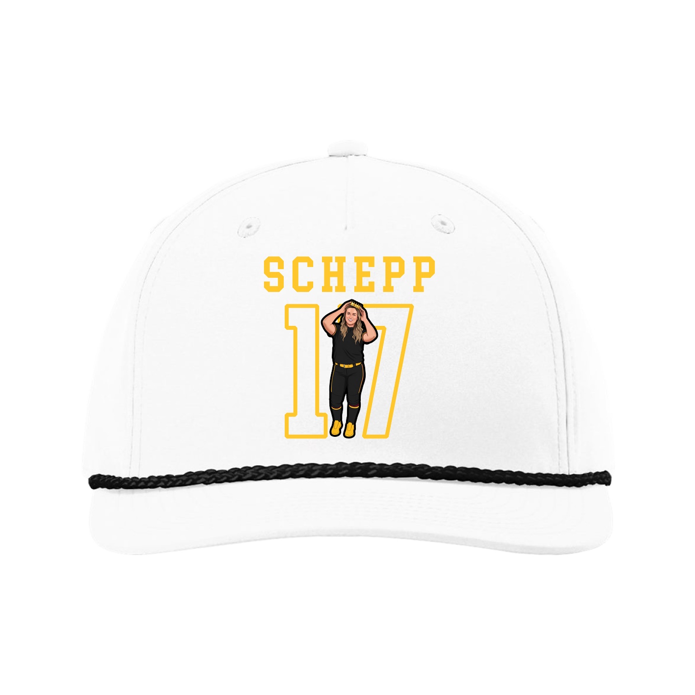 Five-Panel Classic Rope Cap — Shirsey in White