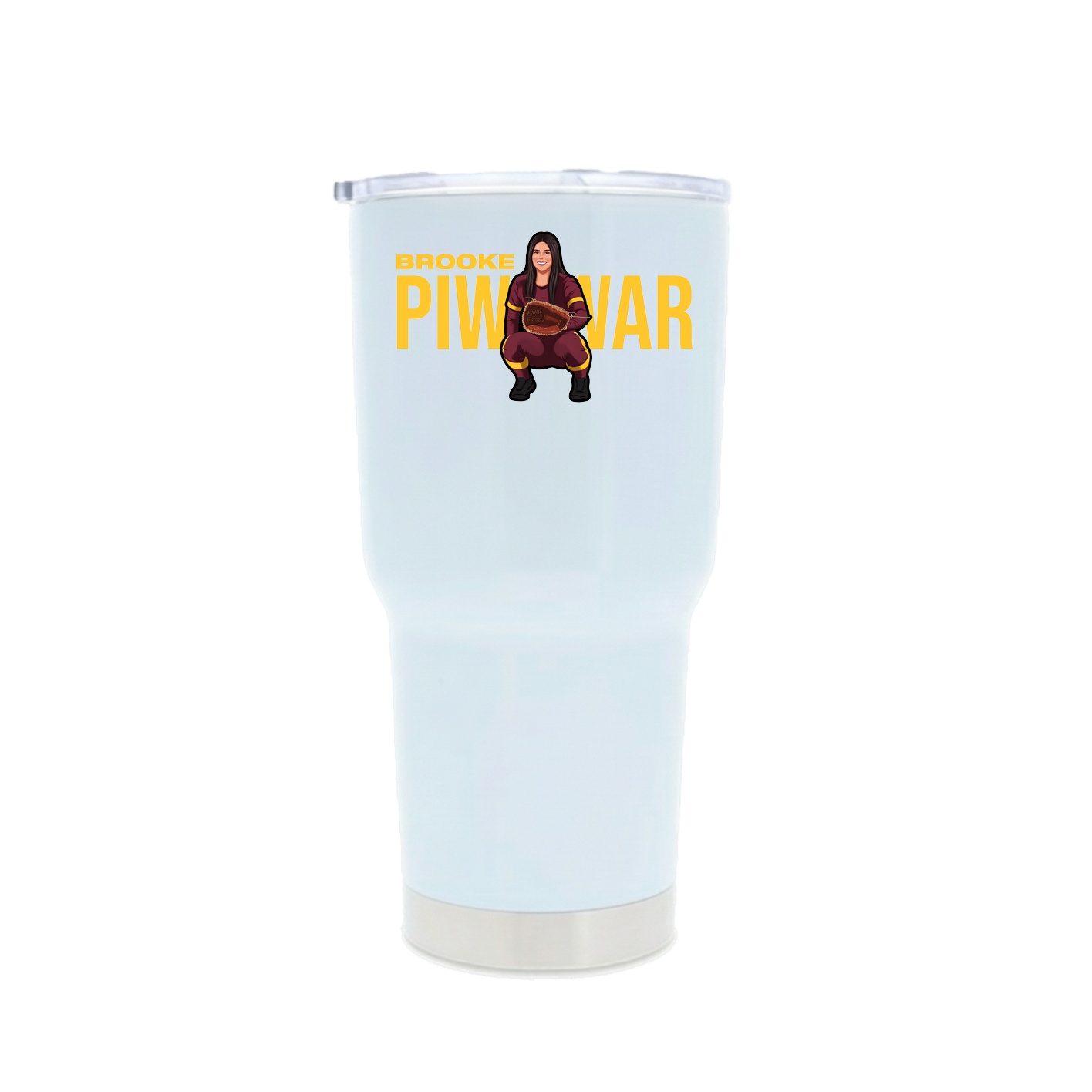 30oz Stainless Steel Tumbler — Player Name in White