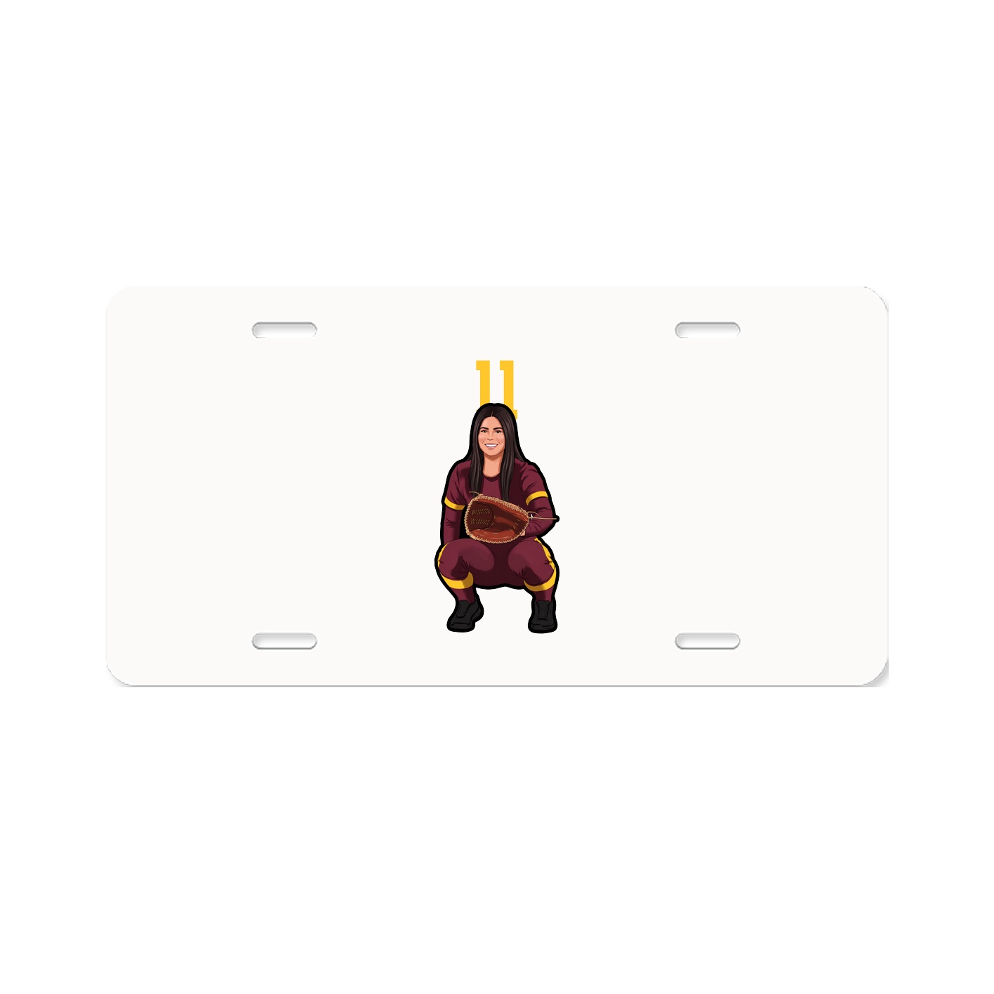 License Plate — Number Top in Classic