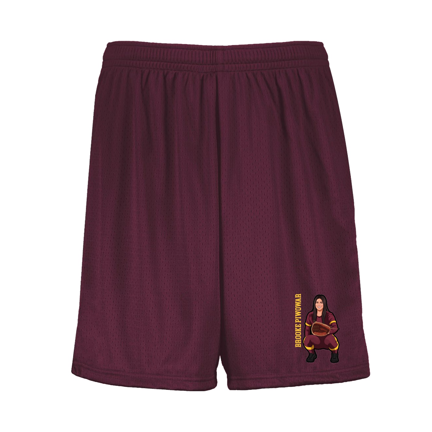 Shorts — Name Vertical in Maroon