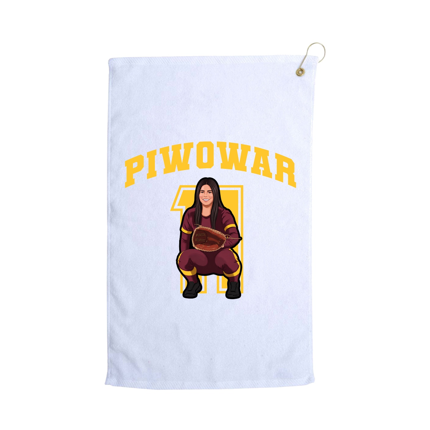 Golf Towel — Number in White