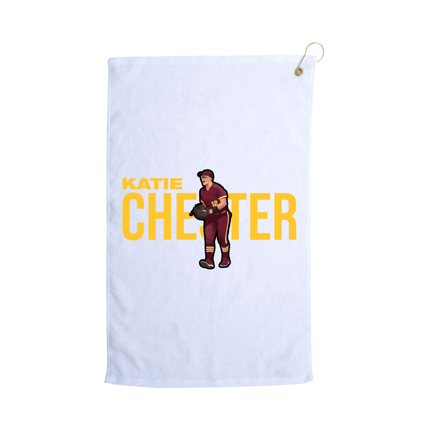 Golf Towel — Player Name in White