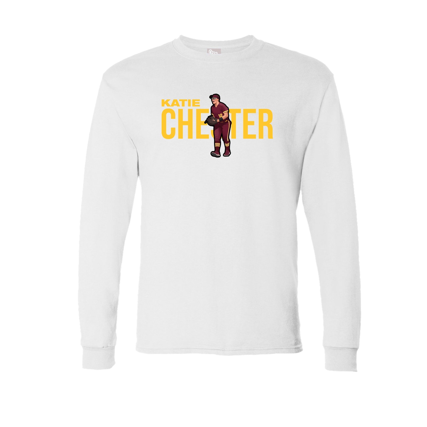 Long Sleeve Tee — Player Name in White