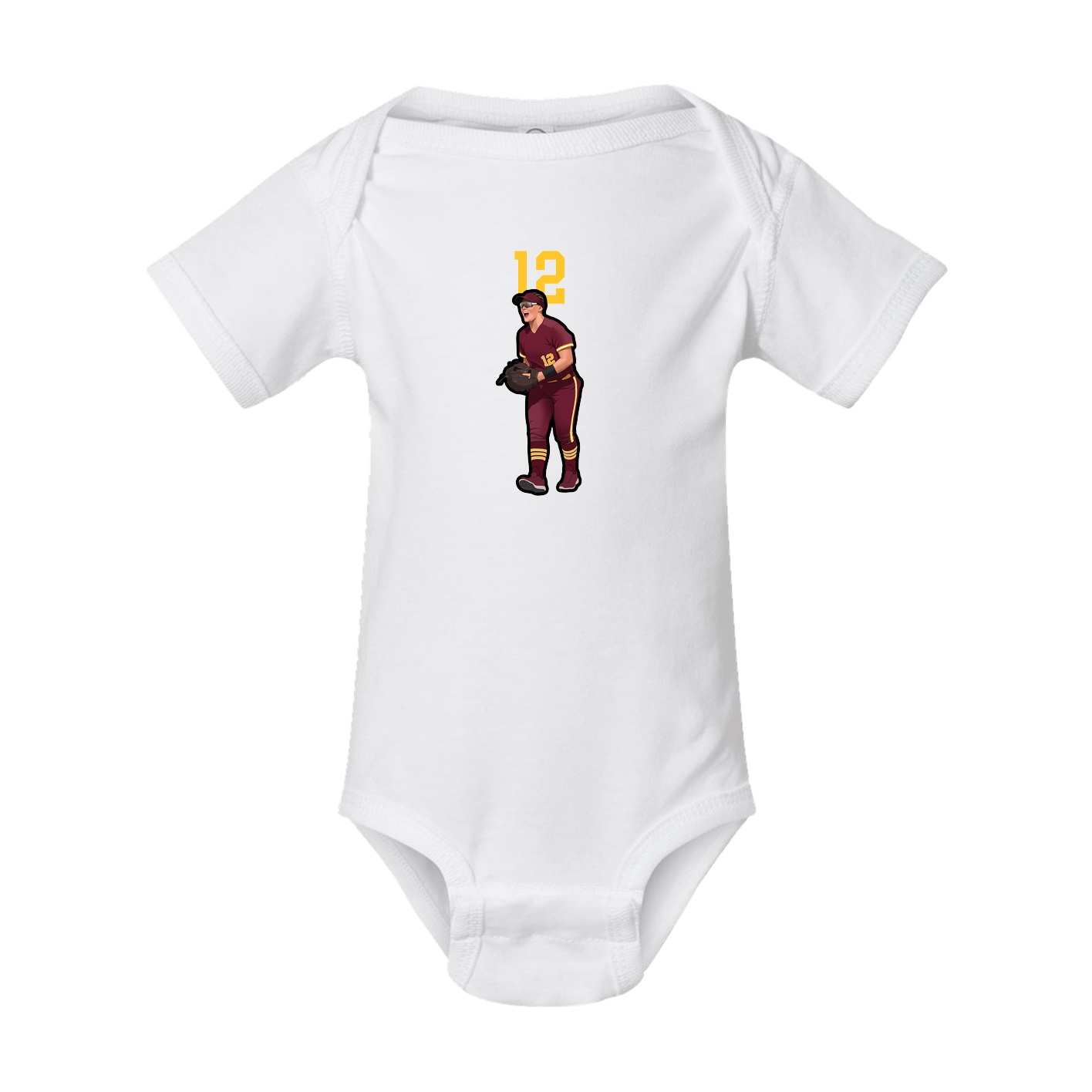 Baby Onesie — Number Top in White