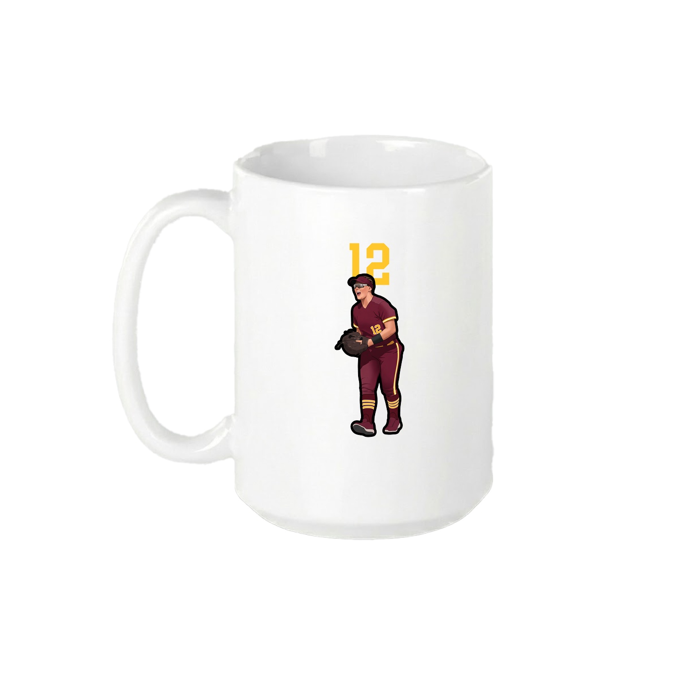 15oz Coffee Mug — Number Top in White