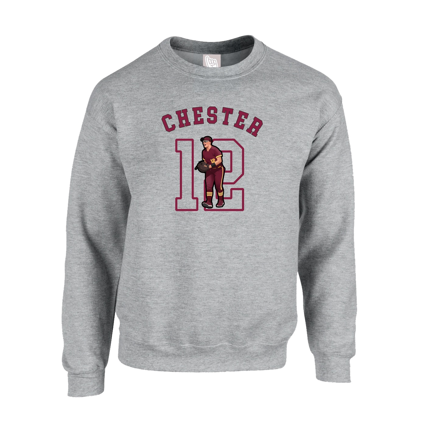 Fleece Crew — Shirsey Arch in Grey