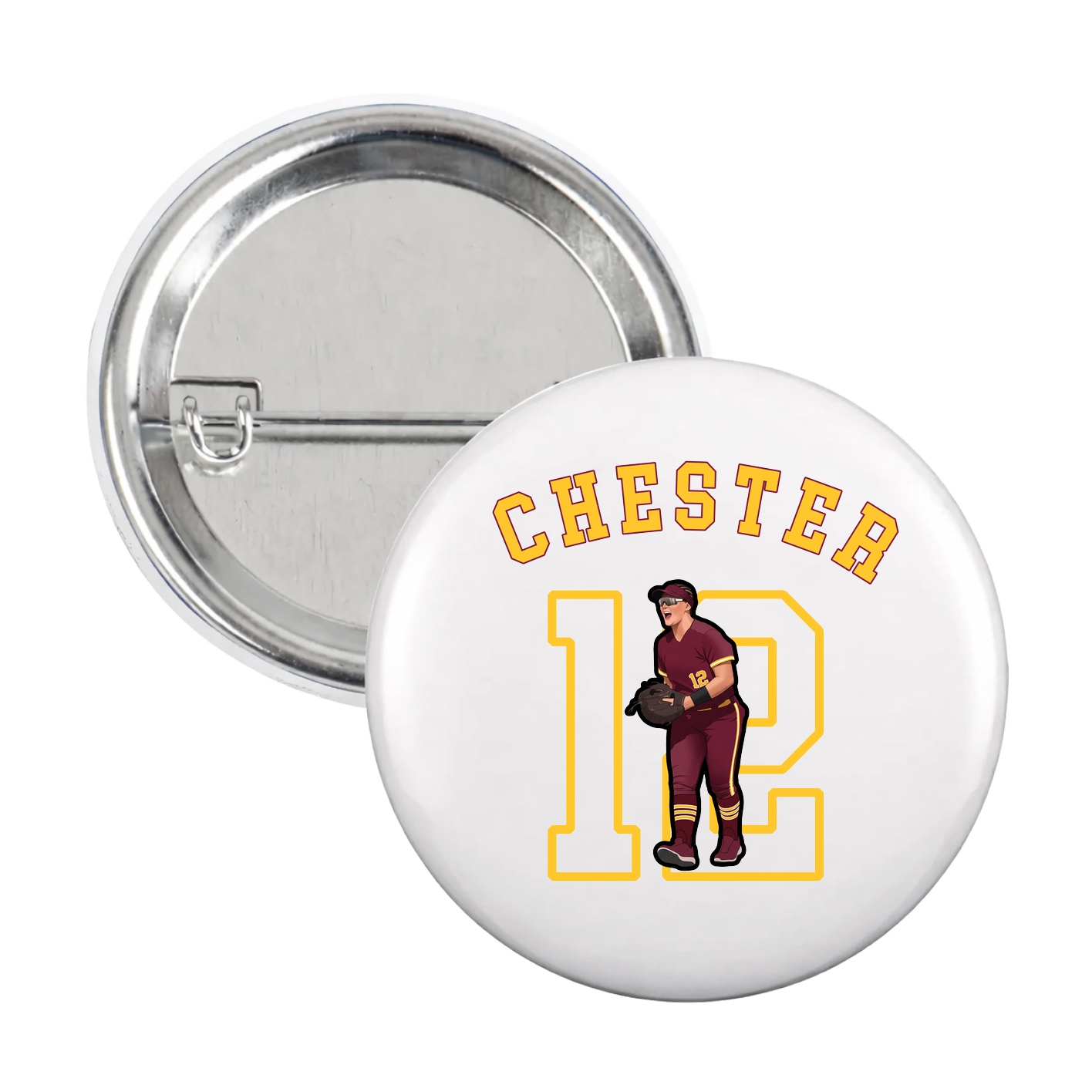 Game Day Button — Shirsey Arch in White