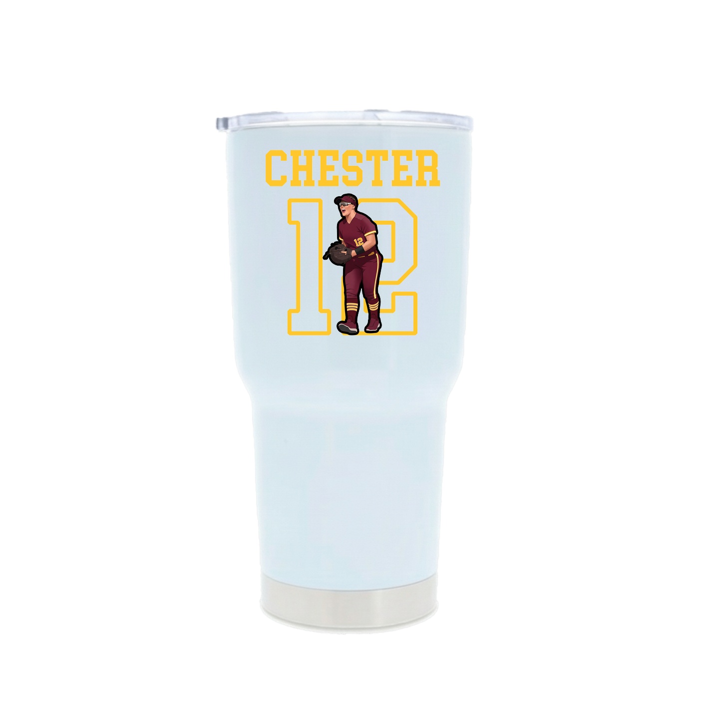 30oz Stainless Steel Tumbler — Shirsey in White