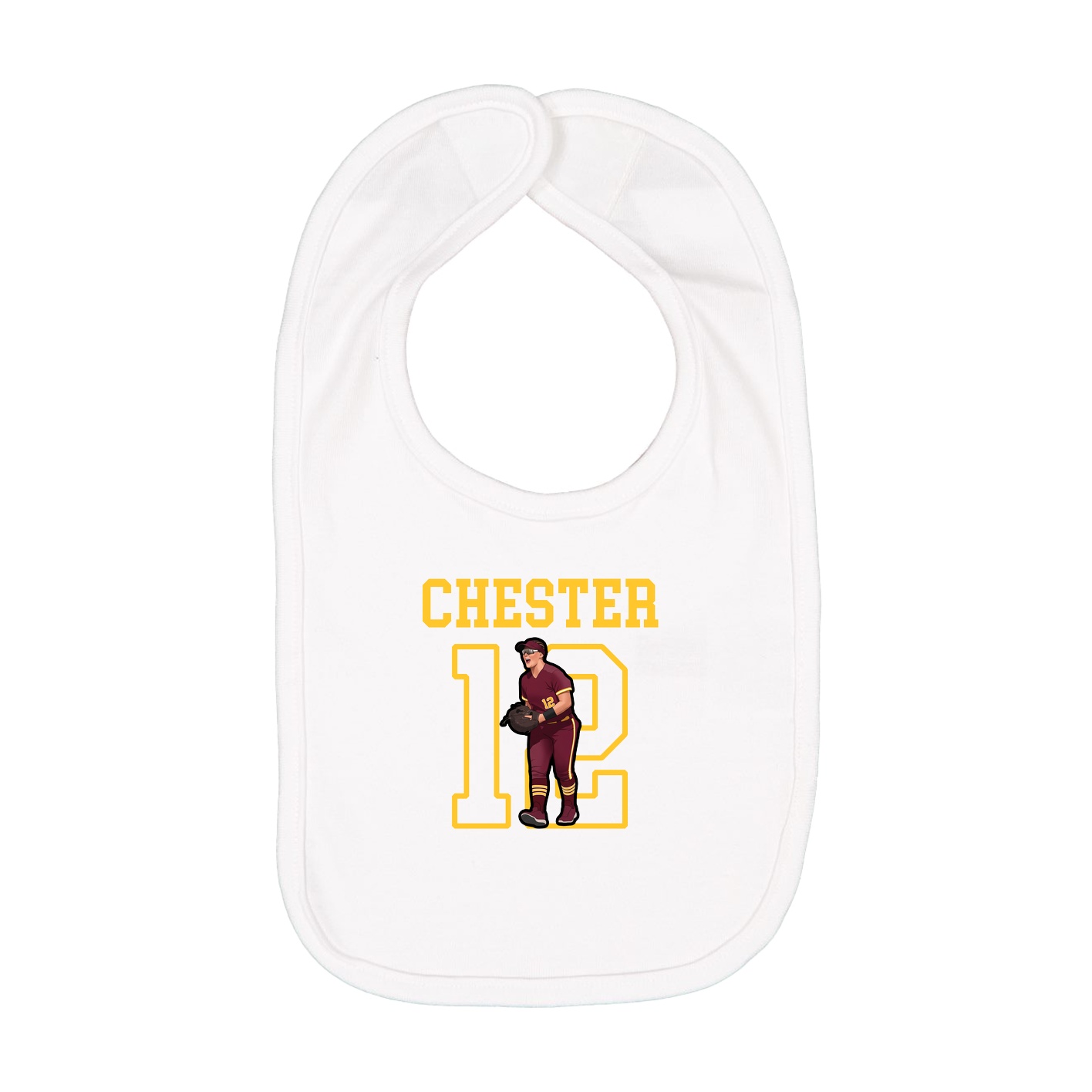 Infant Bib — Shirsey in White