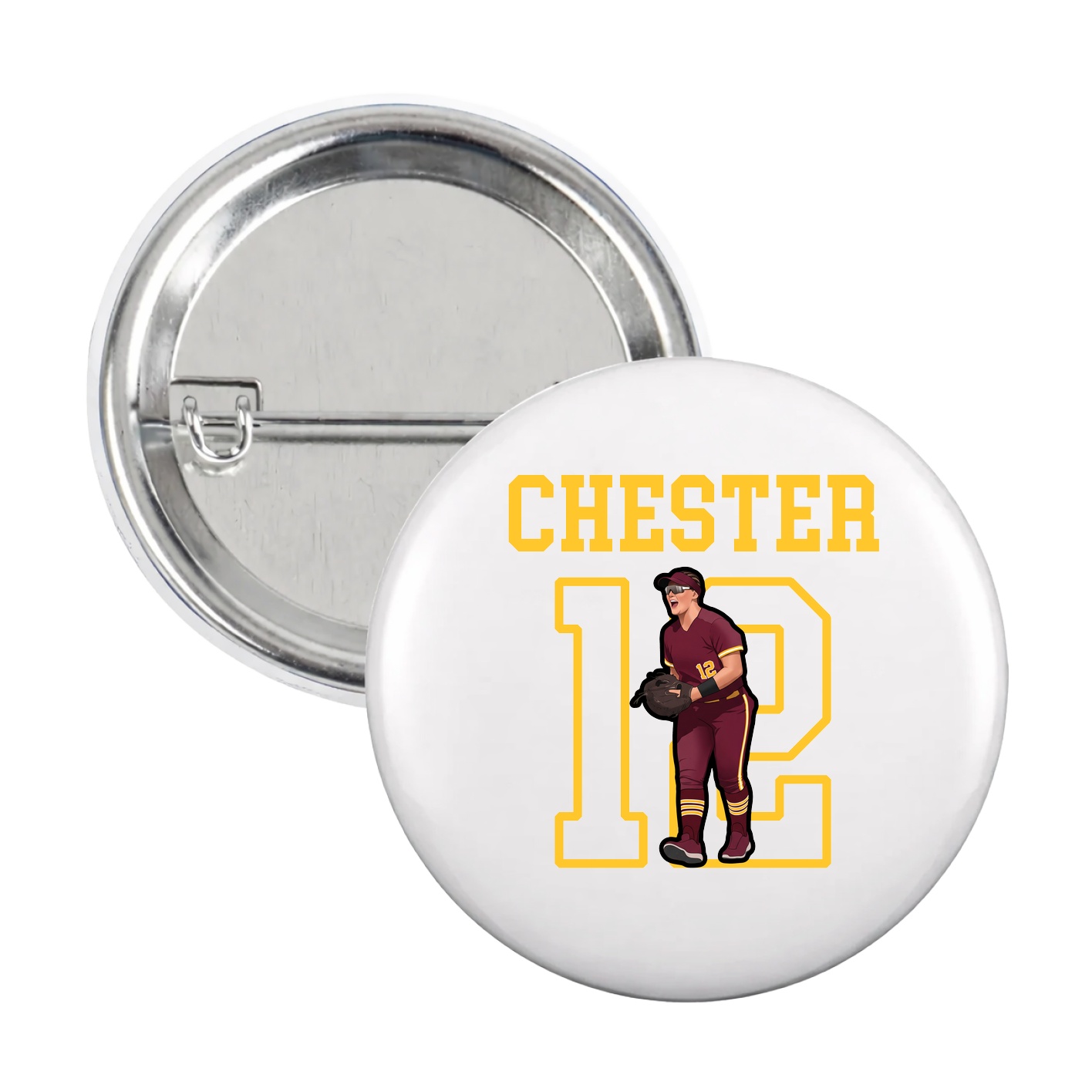 Game Day Button — Shirsey in White
