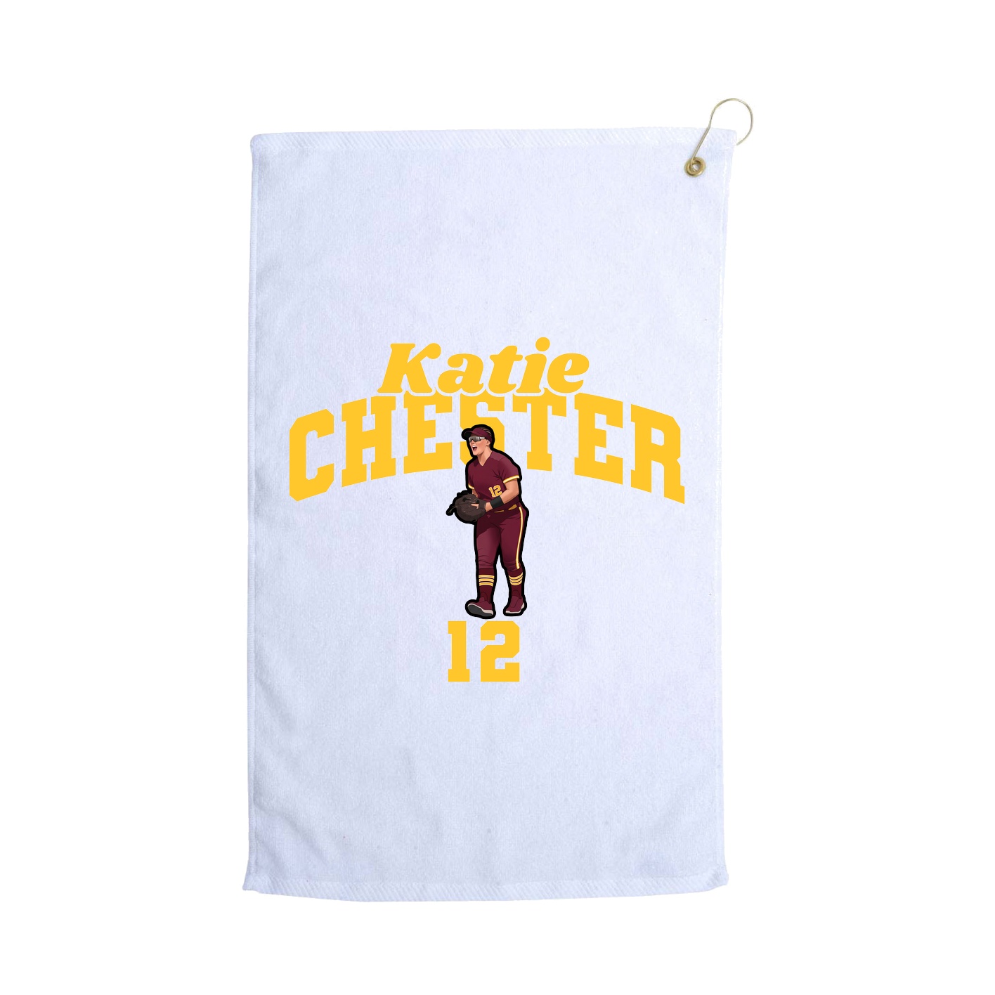 Golf Towel — Signature Arch in White