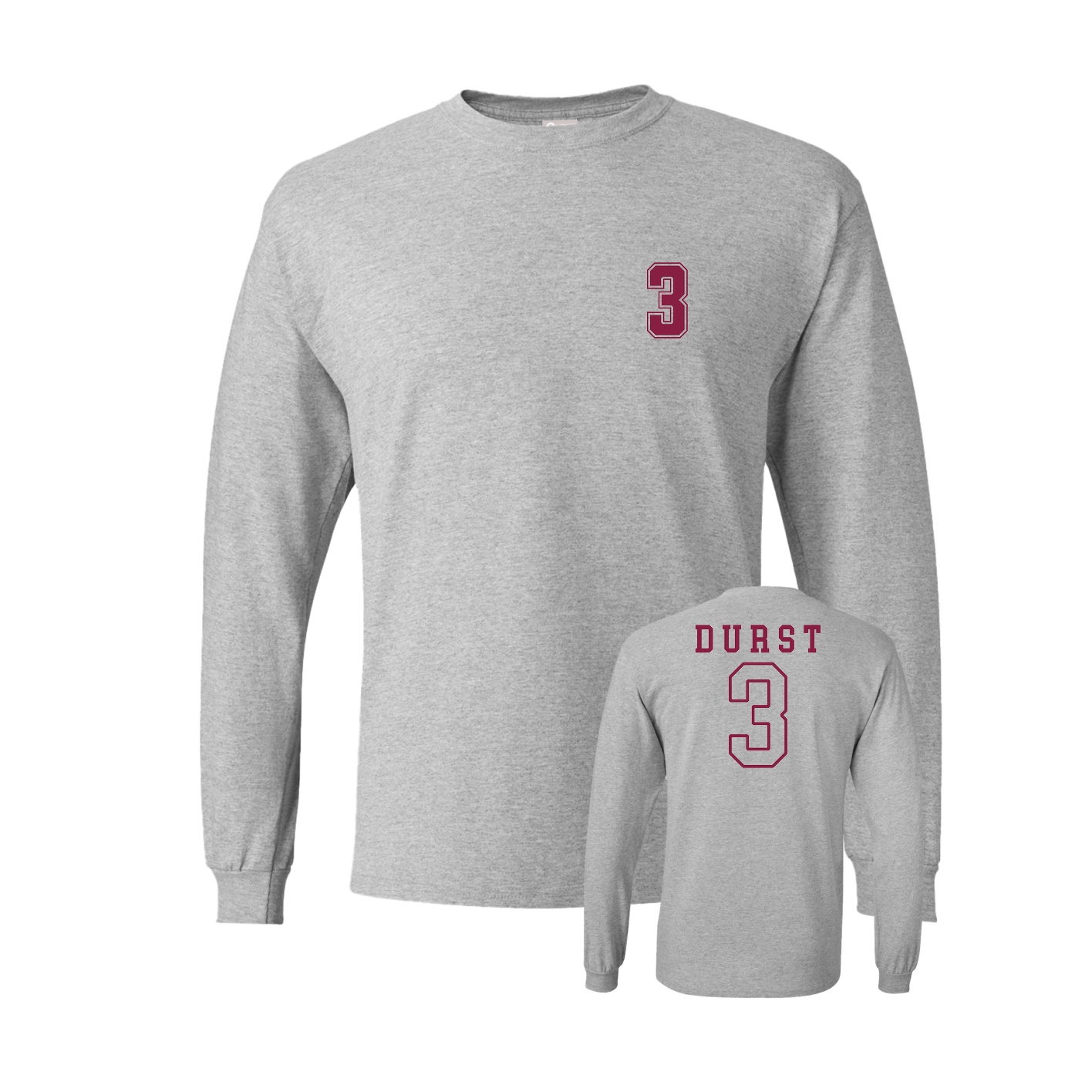 Long Sleeve Tee — Chest Back in Grey