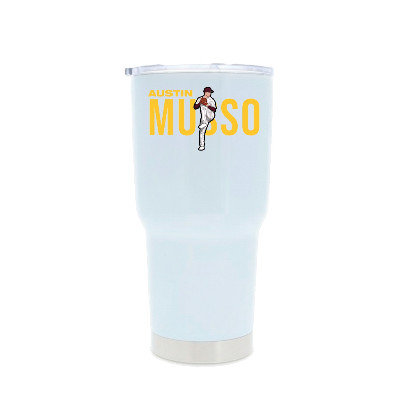 30oz Stainless Steel Tumbler — Player Name in White