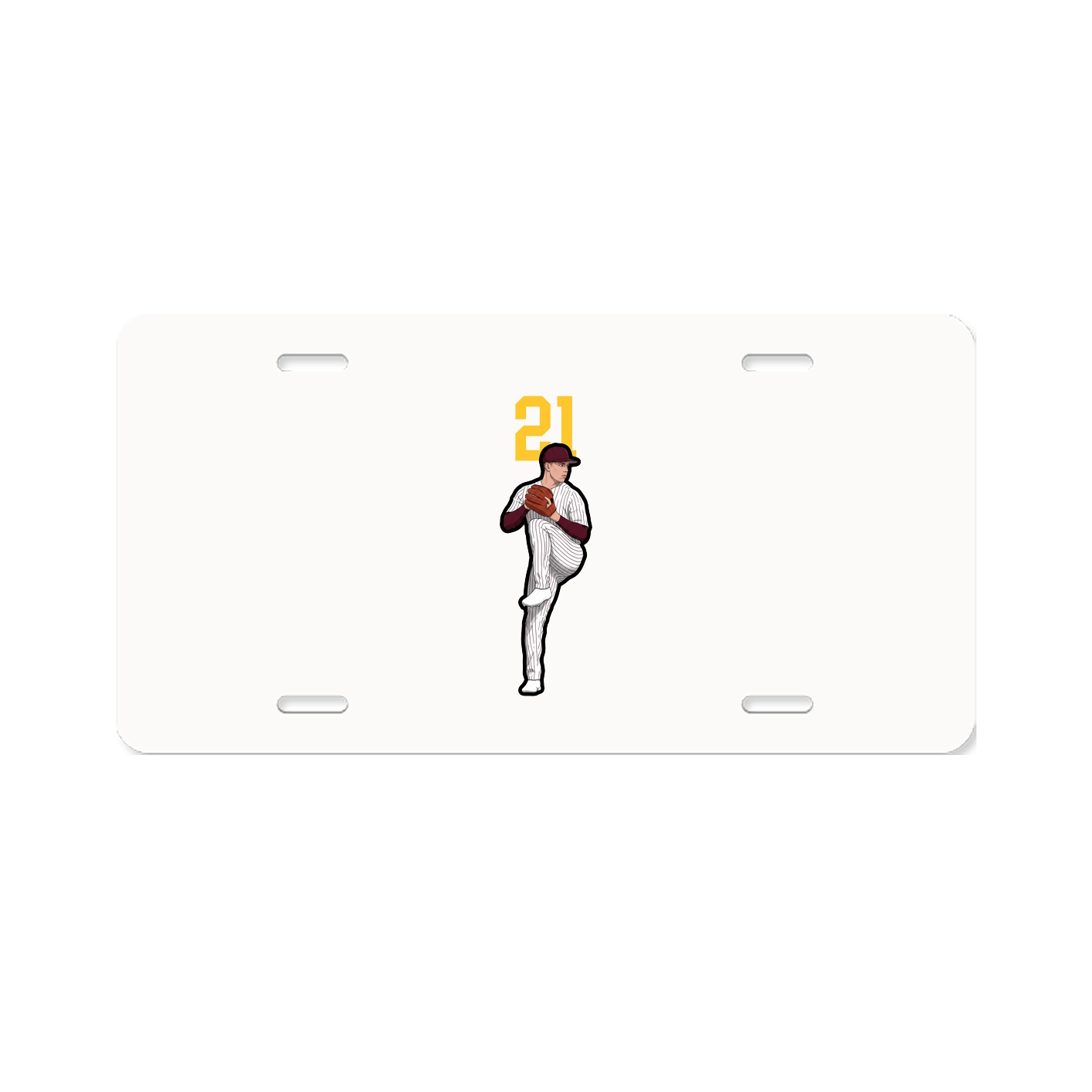 License Plate — Number Top in Classic