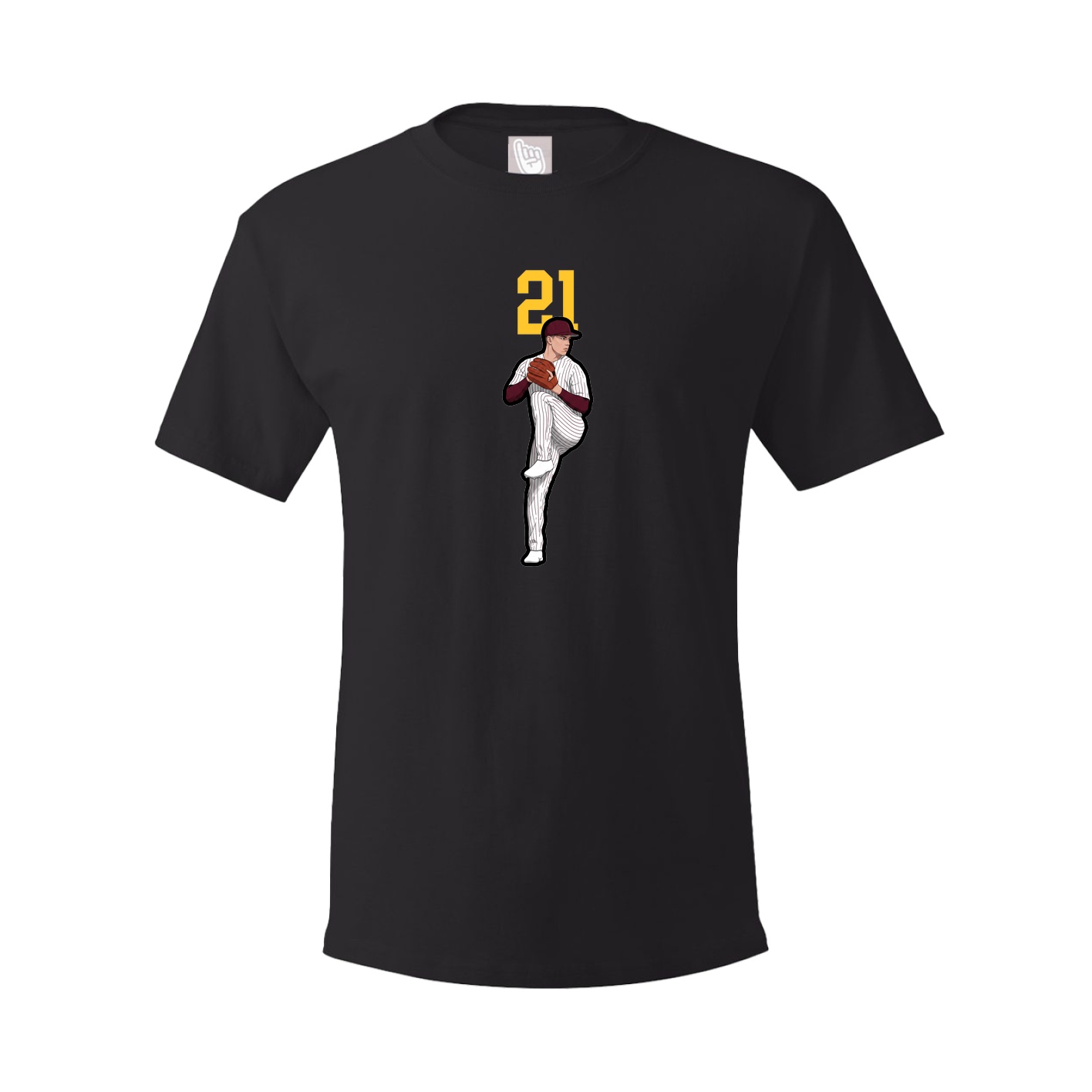 Youth Tee — Number Top in Black