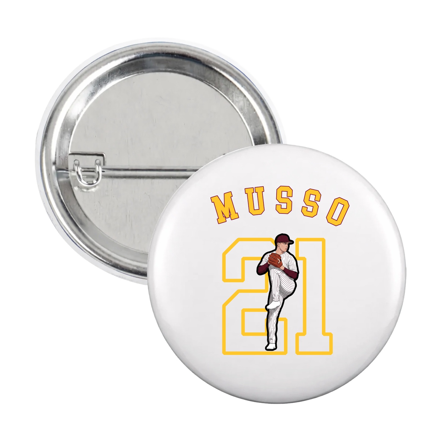 Game Day Button — Shirsey Arch in White
