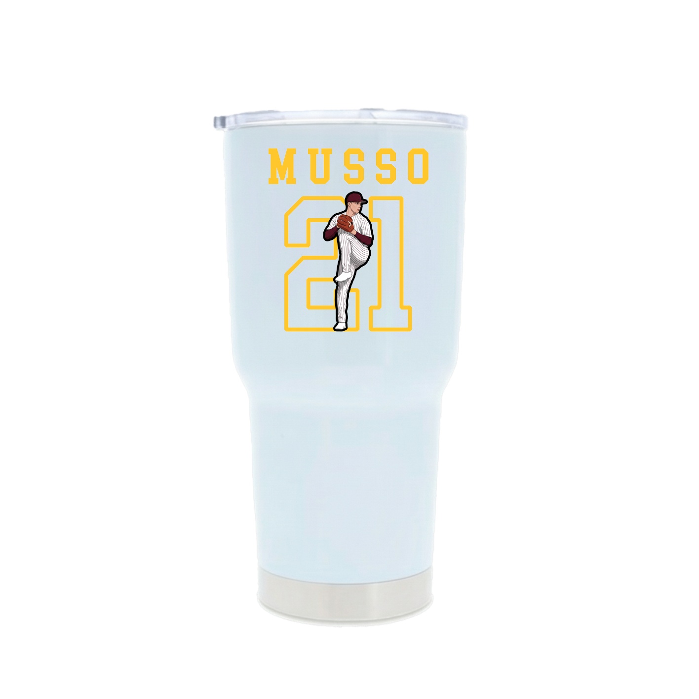 30oz Stainless Steel Tumbler — Shirsey in White